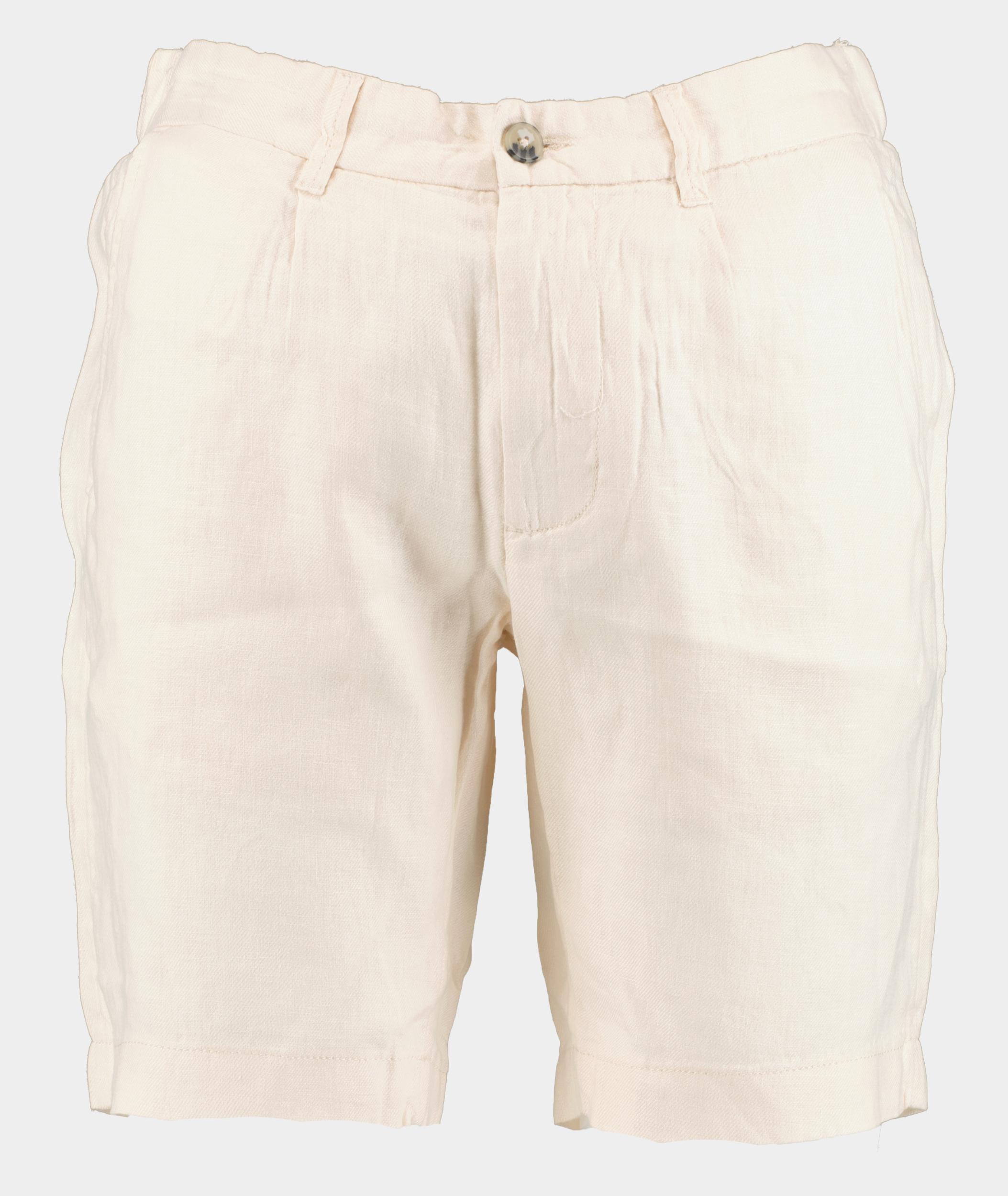 Blue Coast Korte Broek Beige 100% Linnen 502 Bermuda/02 crudo