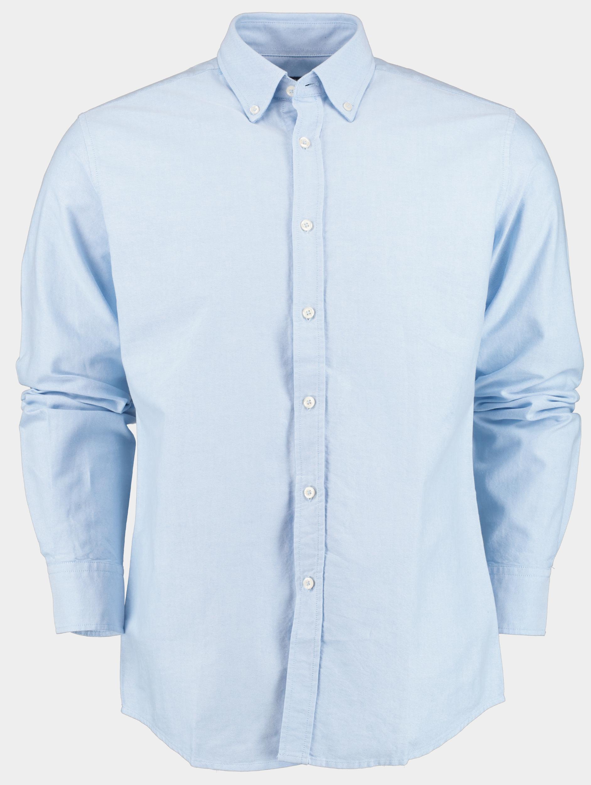Blue Coast Casual hemd lange mouw Blauw Camisa Oxford liso 111/000016