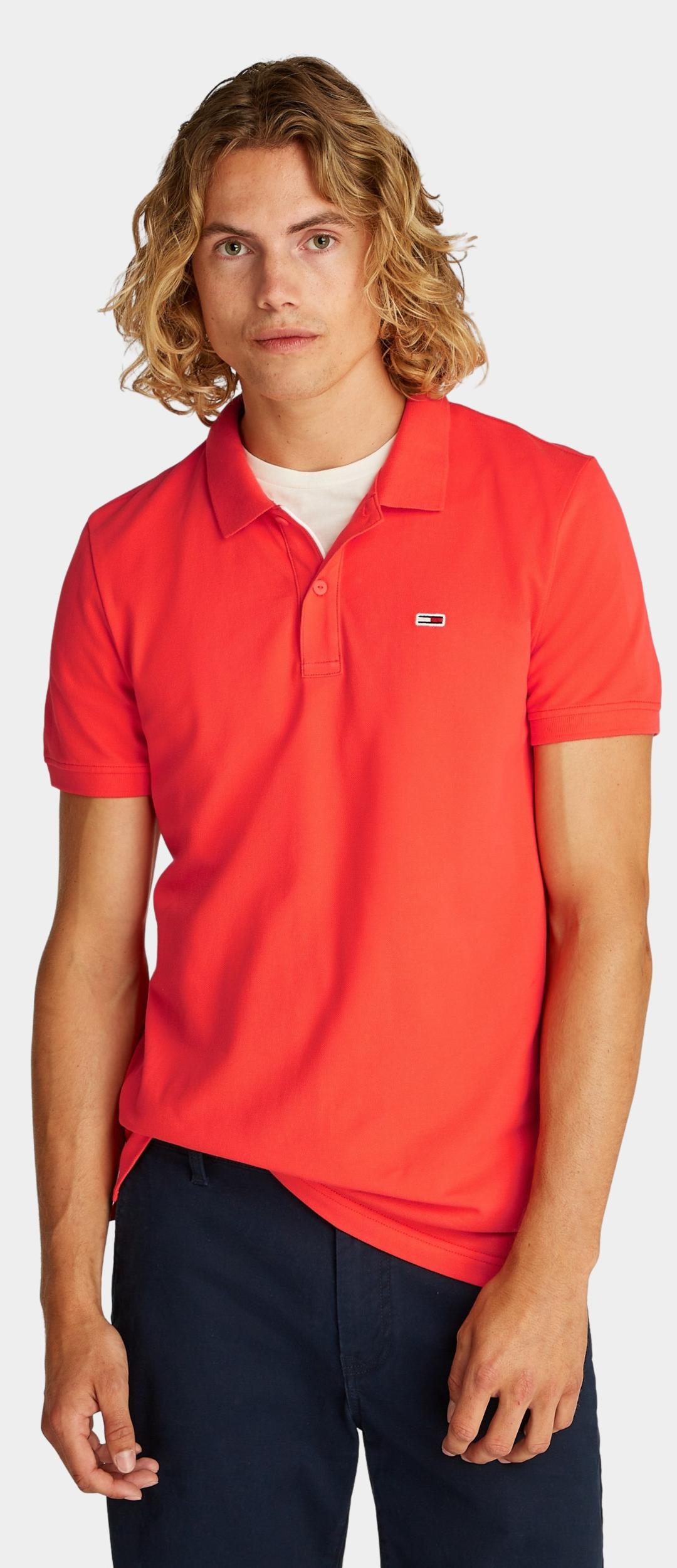 Tommy Jeans Polo korte mouw Oranje TJM SLIM PLACKET POLO EXT DM0DM20676/SN6