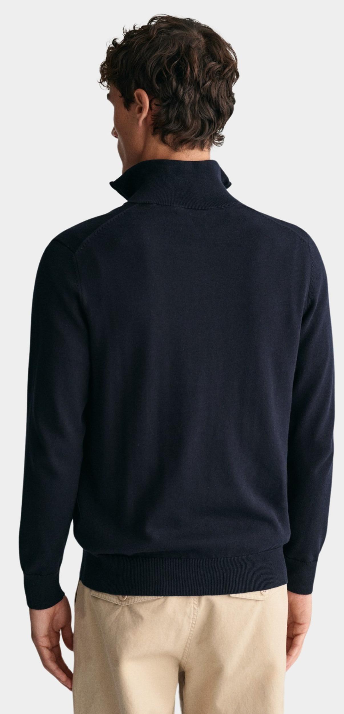 Gant Pullover Blauw Classic Cotton Half Zip 8030564/433