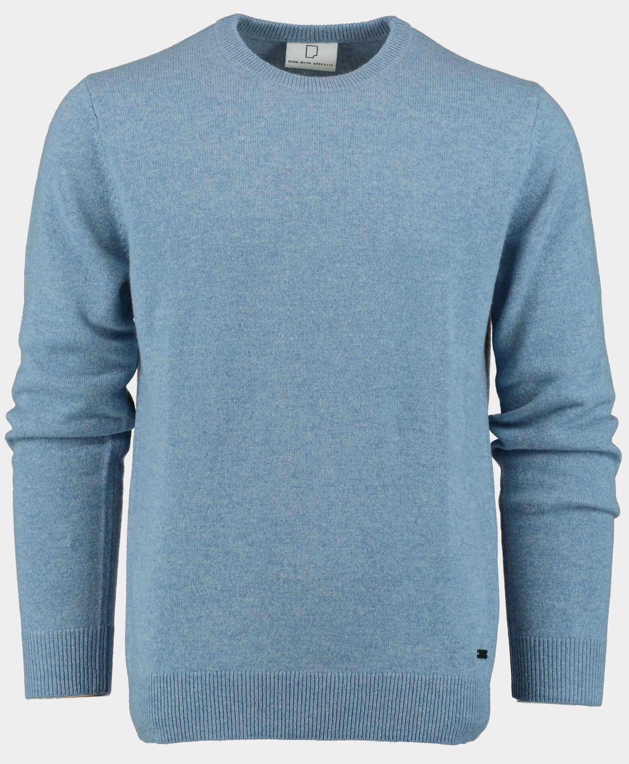 Born With Appetite Pullover Blauw Axl R-neck Pullover Light Mer 24305AX19/210 light blue