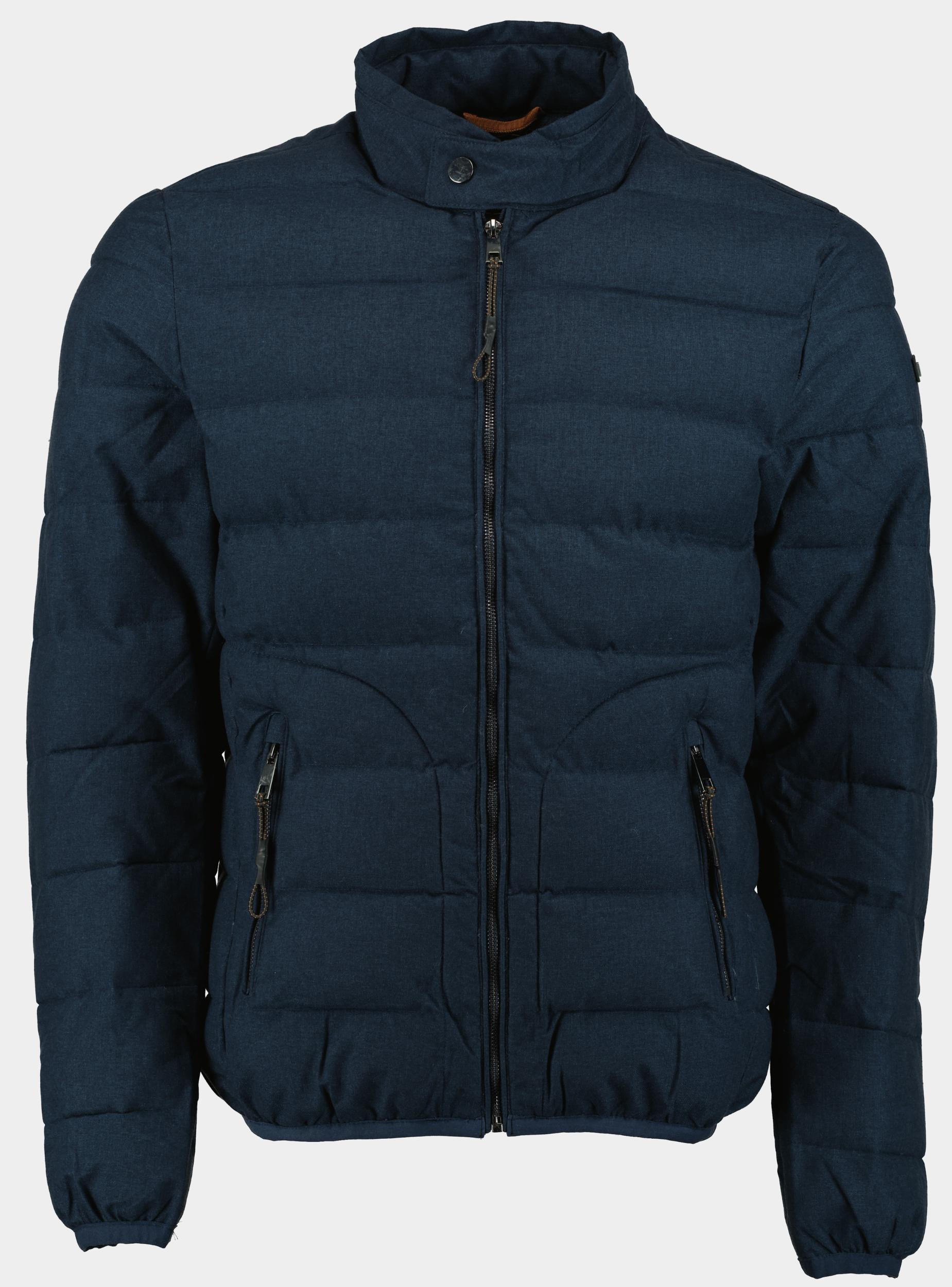 Scotland Blue Winterjack Blauw Jerk Outdoor Jacket Wool Look 24301JE24SB/290 navy