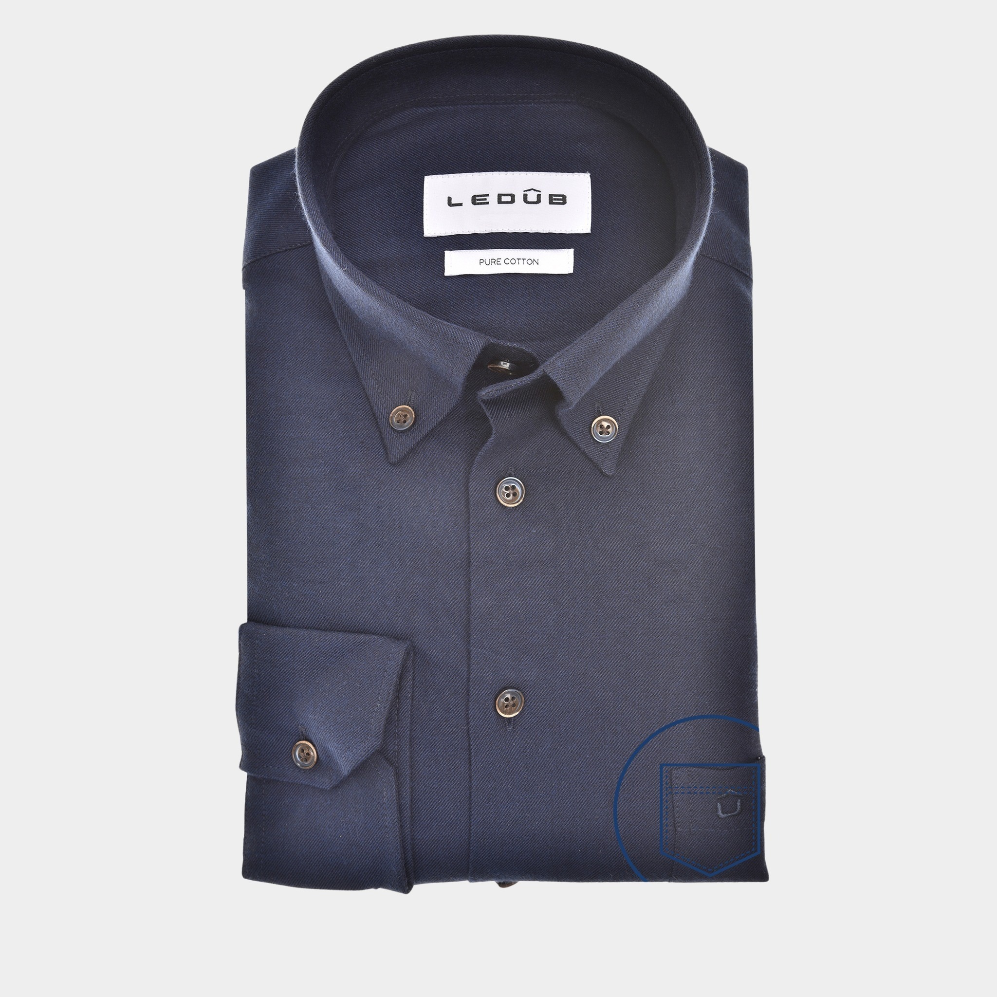 Ledub Business hemd lange mouw Blauw LE24207 MFN 5 0142746/190-000-000