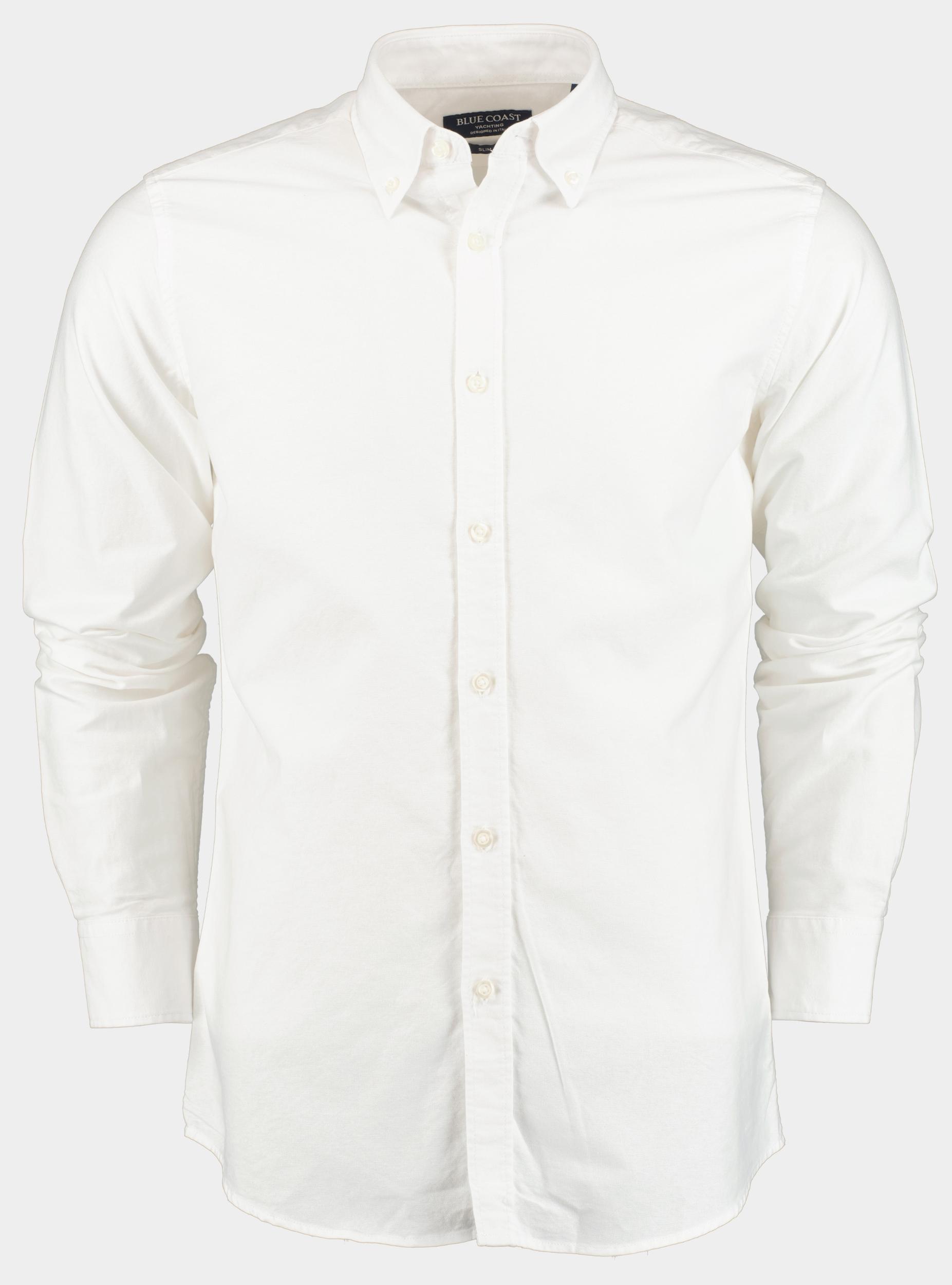 Blue Coast Casual hemd lange mouw Wit Camisa Oxford liso 111/000000