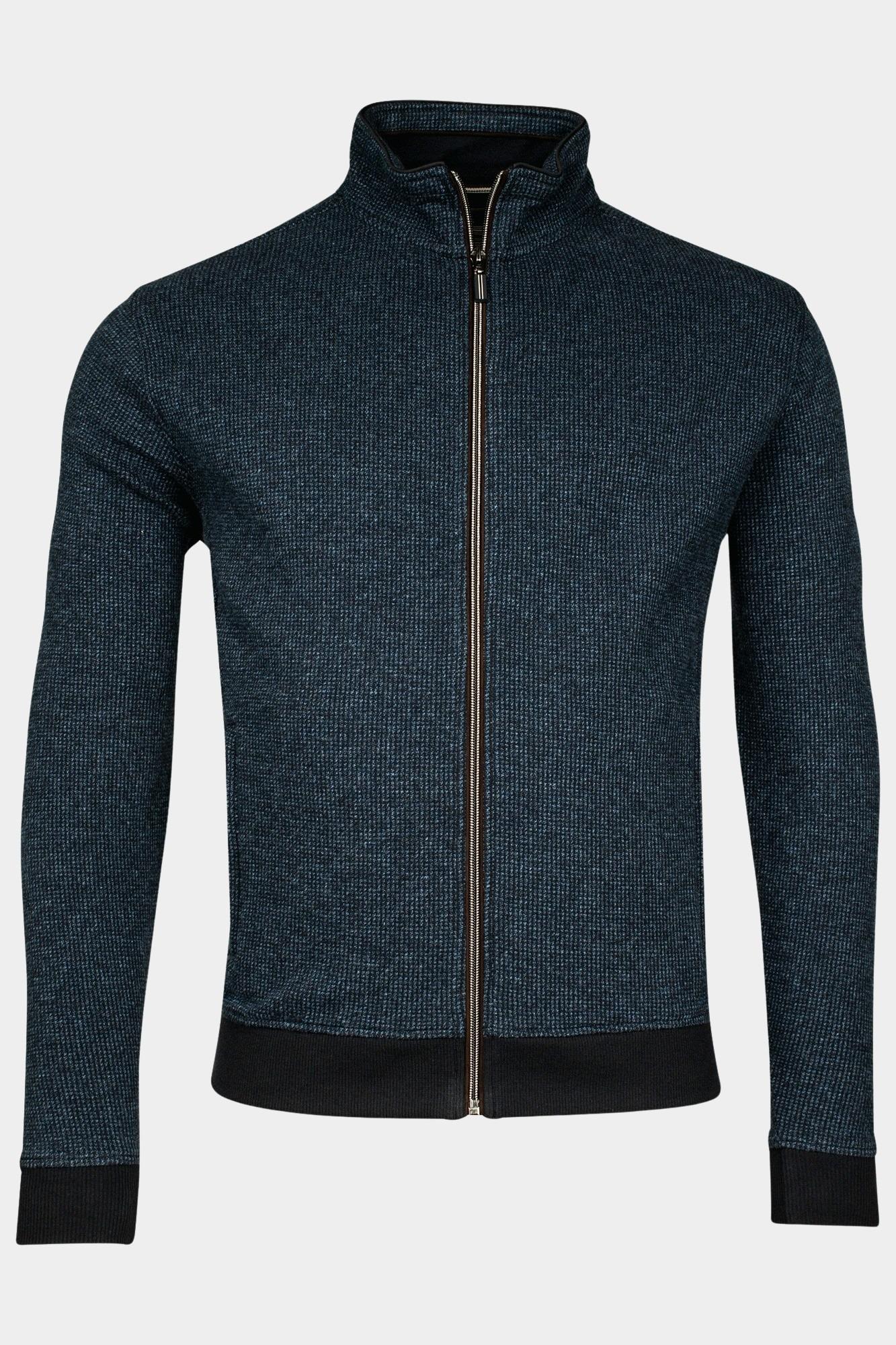 Baileys Vest Blauw Sweat Cardigan Zip 422208/65