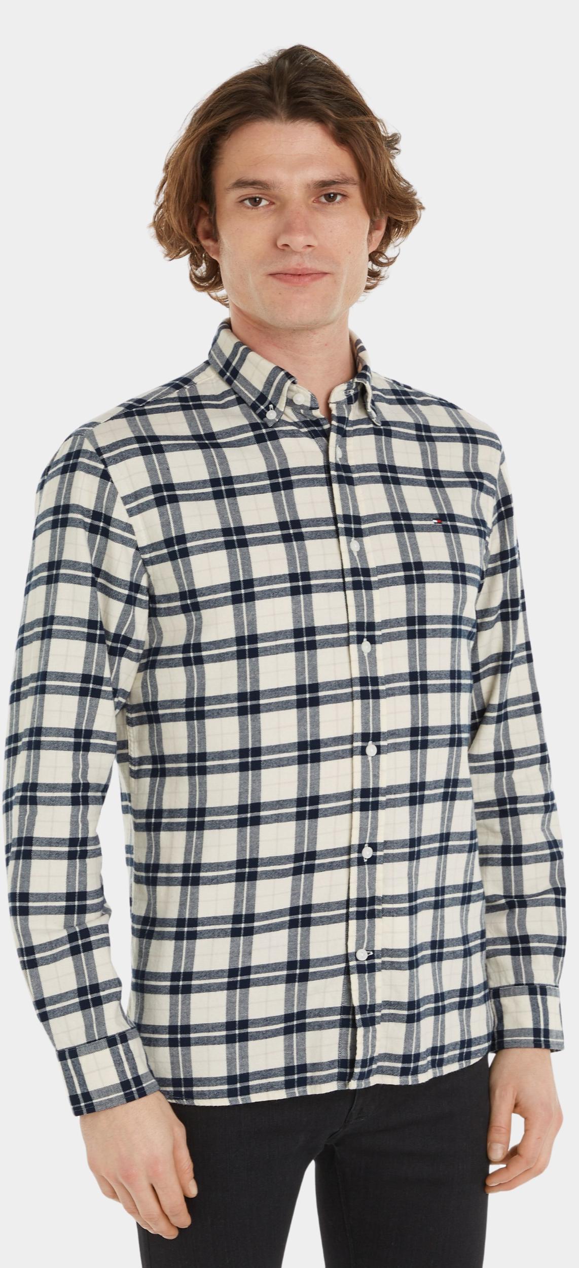 Tommy Hilfiger Casual hemd lange mouw Beige Brushed Easy Check RF Shirt MW0MW37207/0QY