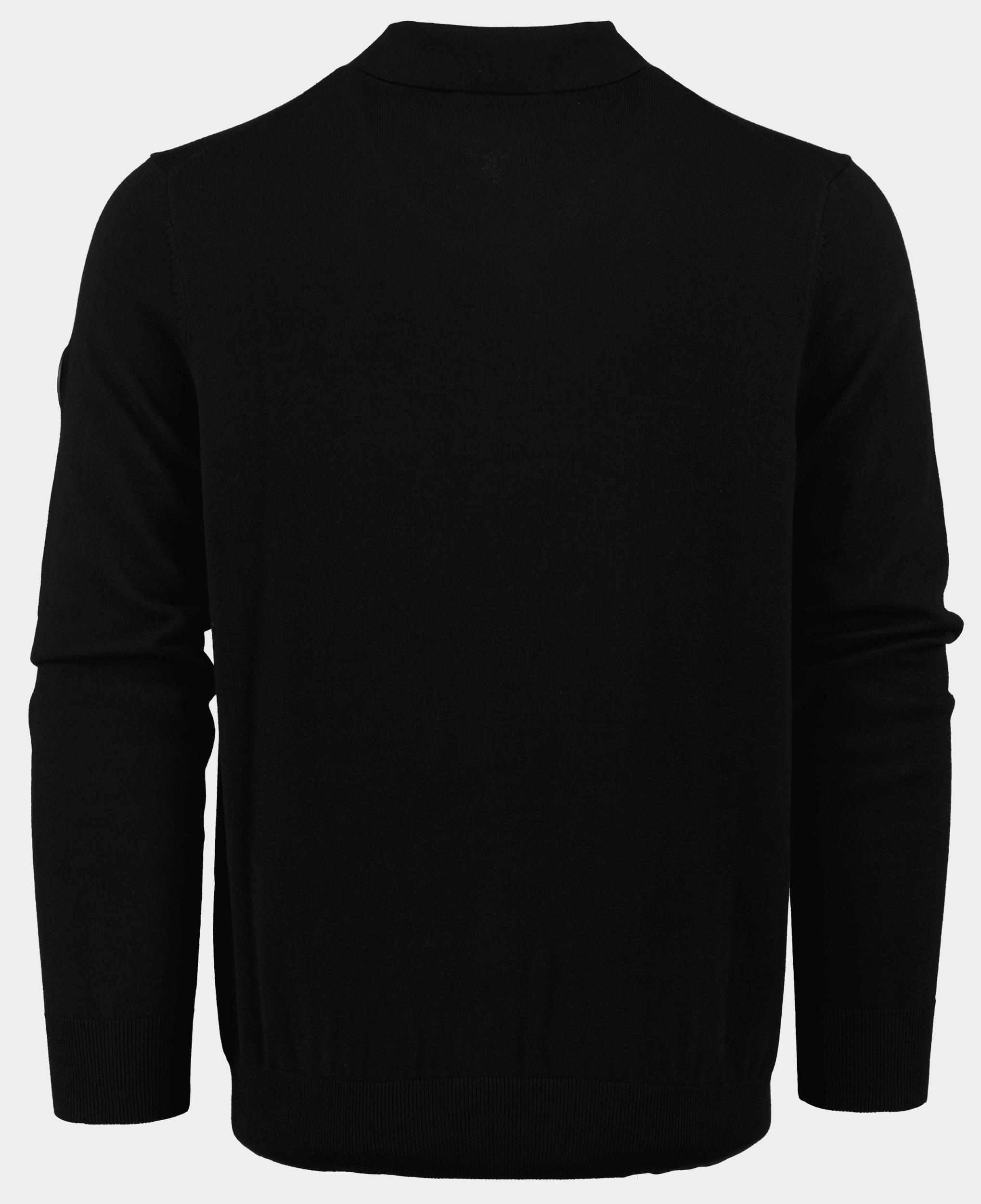 Airforce Polo lange mouw Zwart Knitwear Polo Longsleeve VEM0765/901