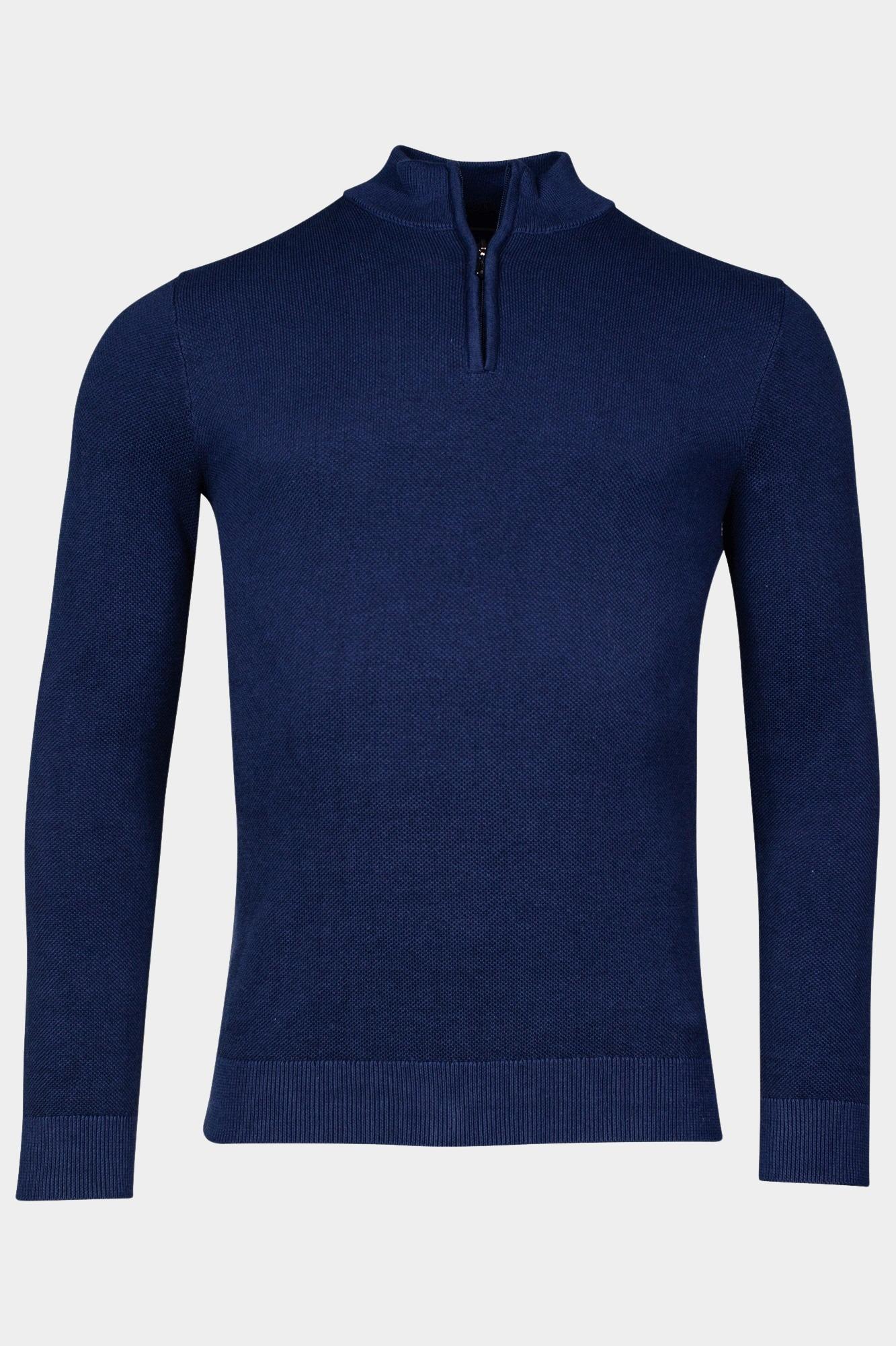 Baileys Half Zip Blauw Pullover 1/2 zip  all over pl 328410/64