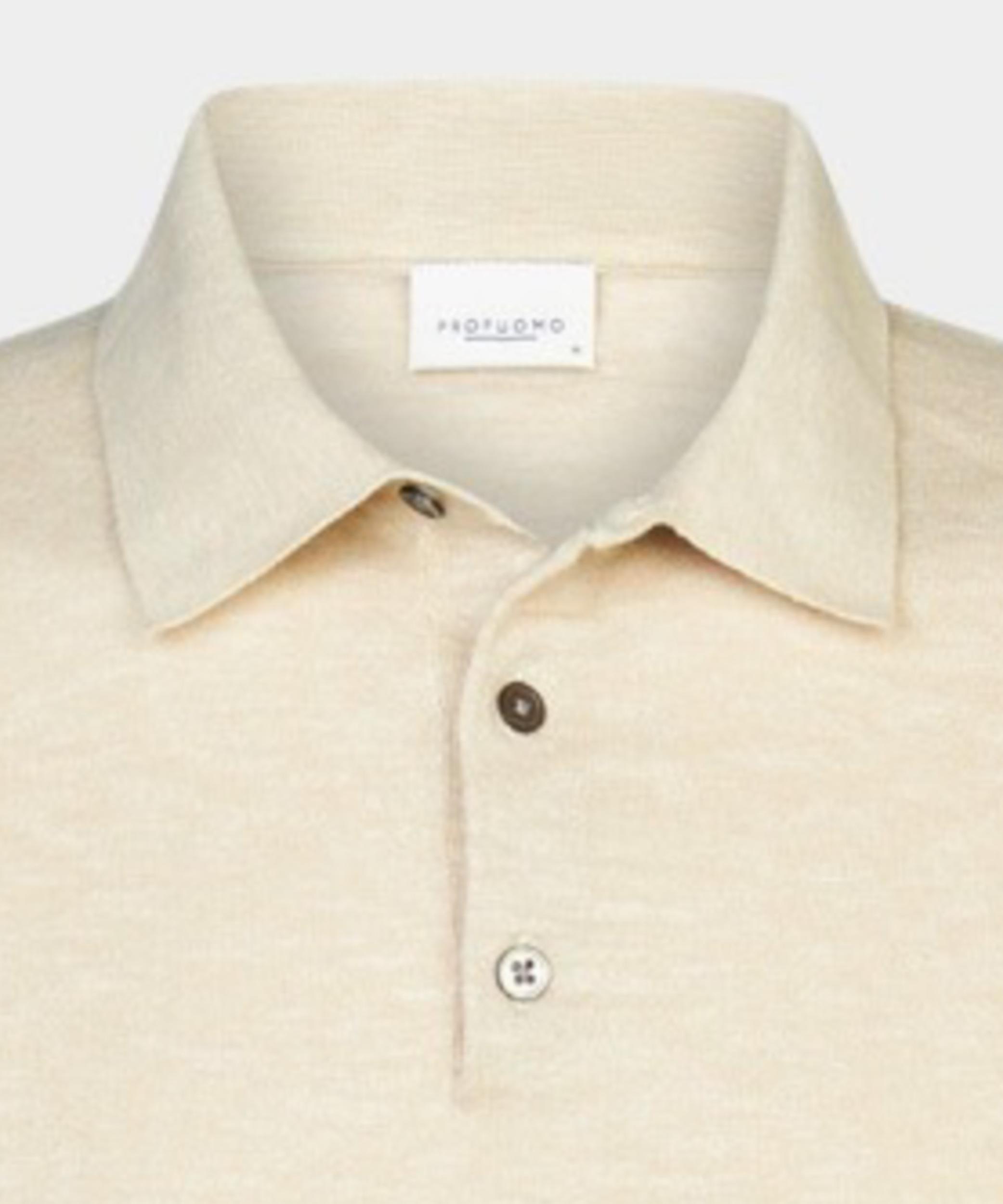 Profuomo Polo korte mouw Beige  PPVJ10006A/E