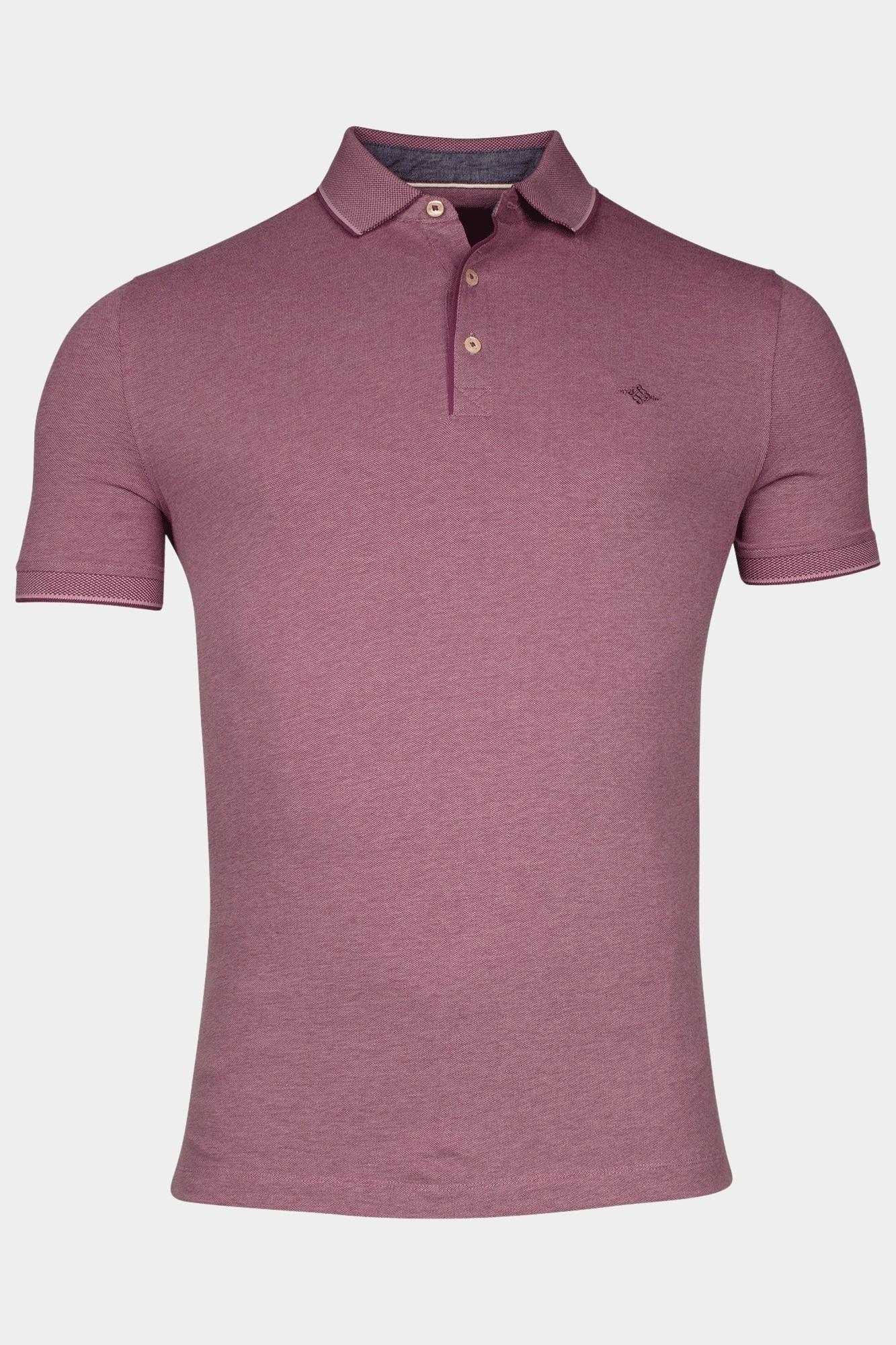 Baileys Polo korte mouw Rood Poloshirt  2-tone oxford Piqu 415287/45