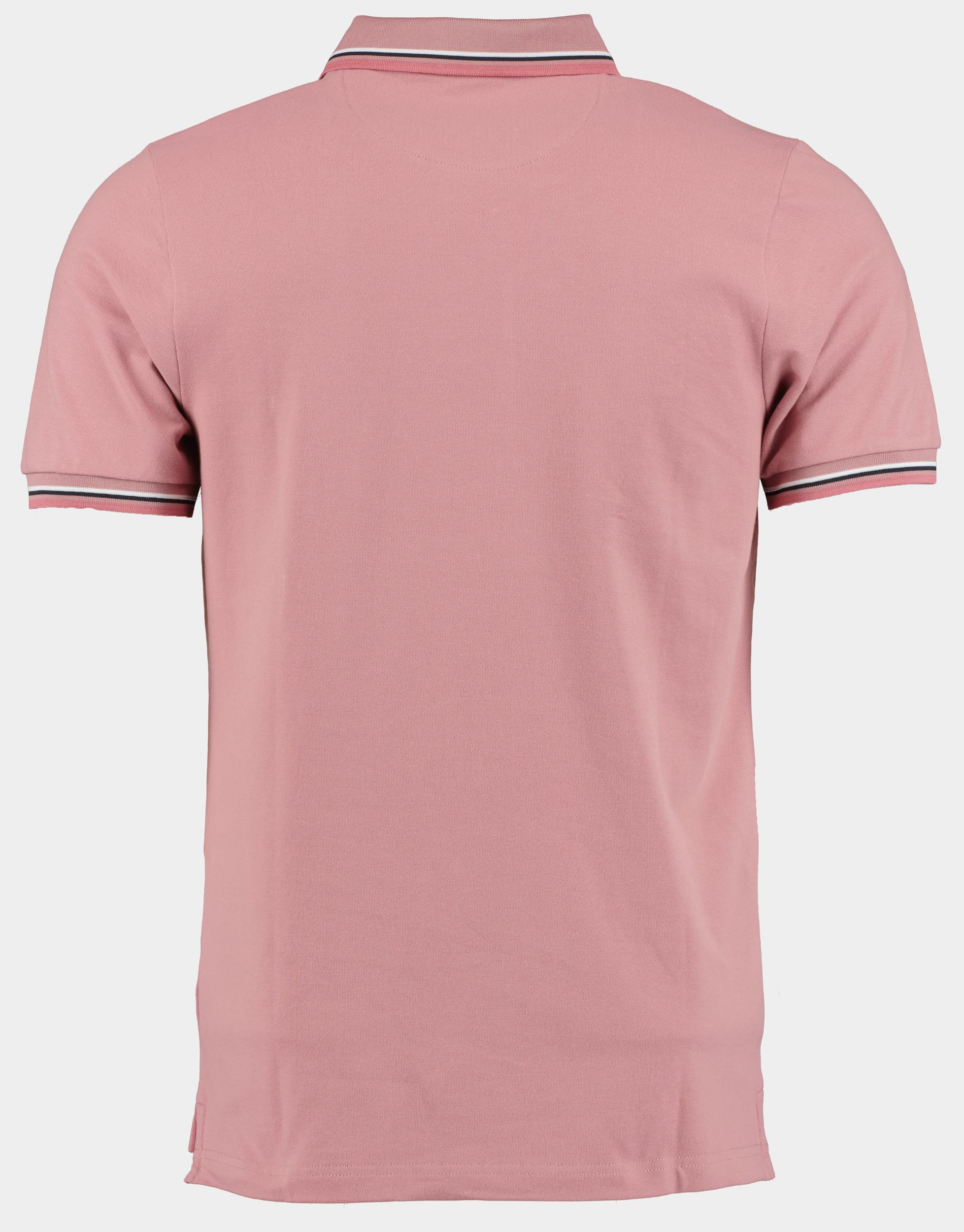 Bos Polo korte mouw Roze Jesse Polo Contrast Collar 24108JE24BO/771 mauve