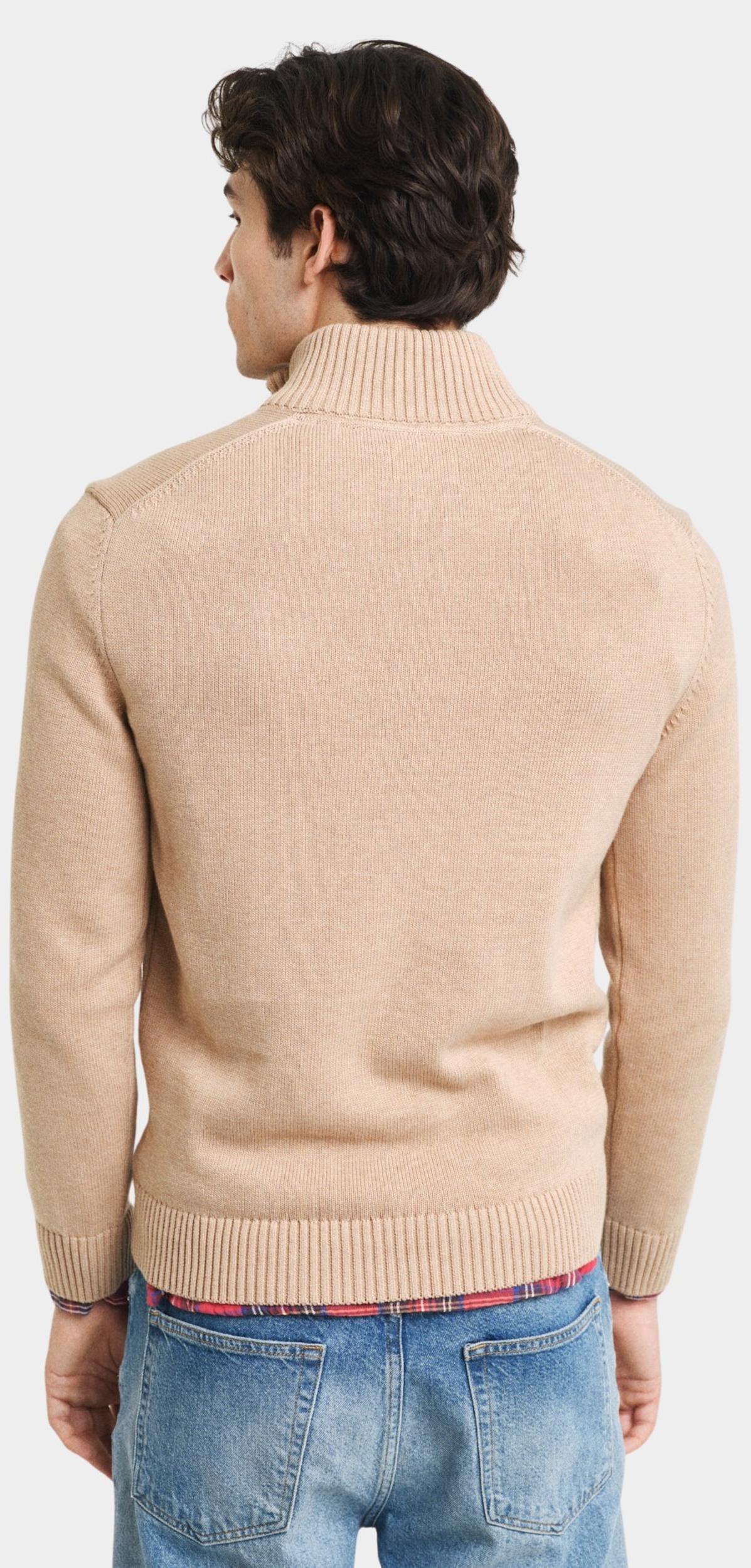 Gant Pullover Beige Casual Cotton Halfzip 8030170/296