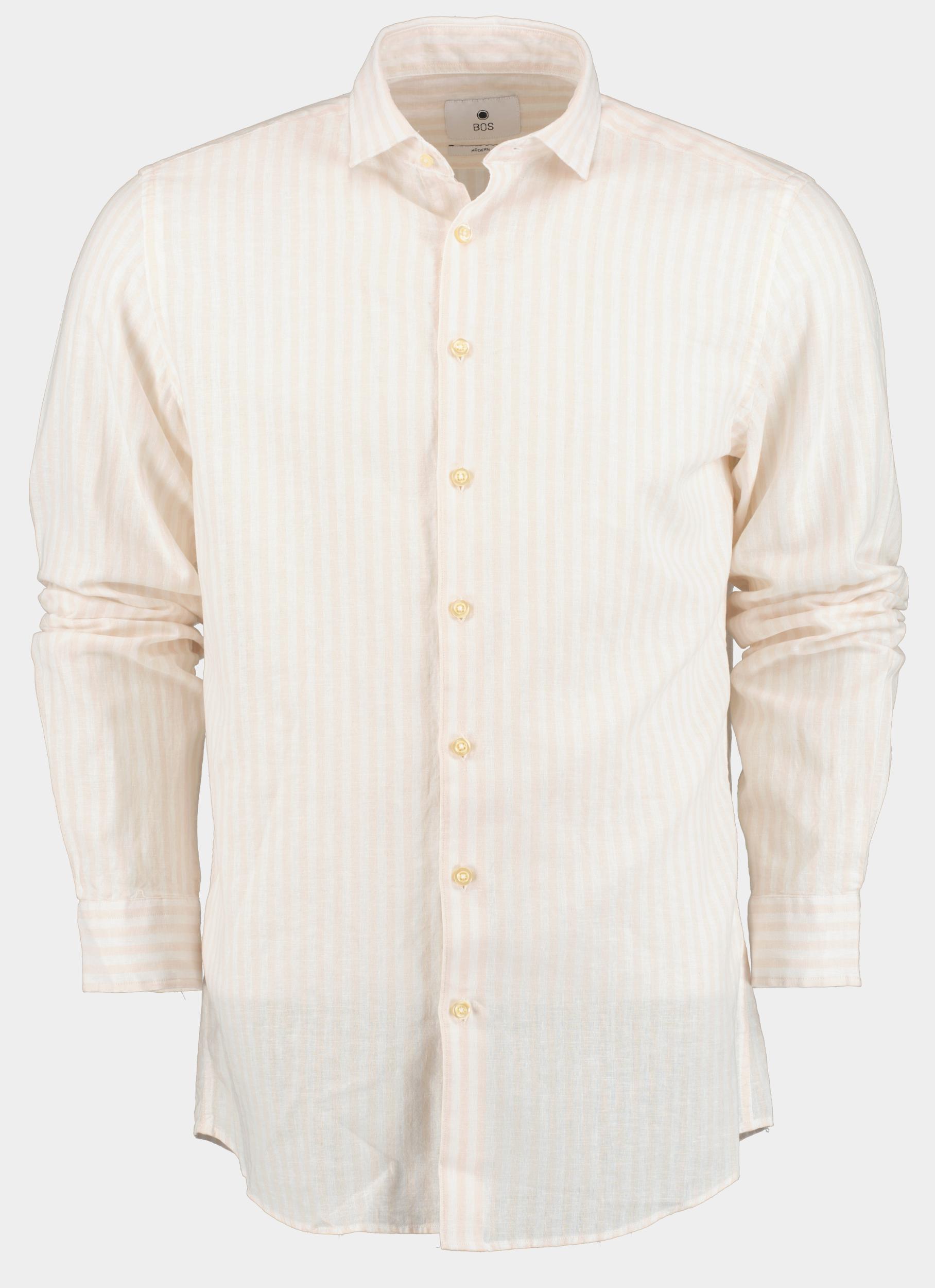 Bos Casual hemd lange mouw Beige Loewe Li-co Ws Stripe Shirt L 24107LO03BO/186 kit