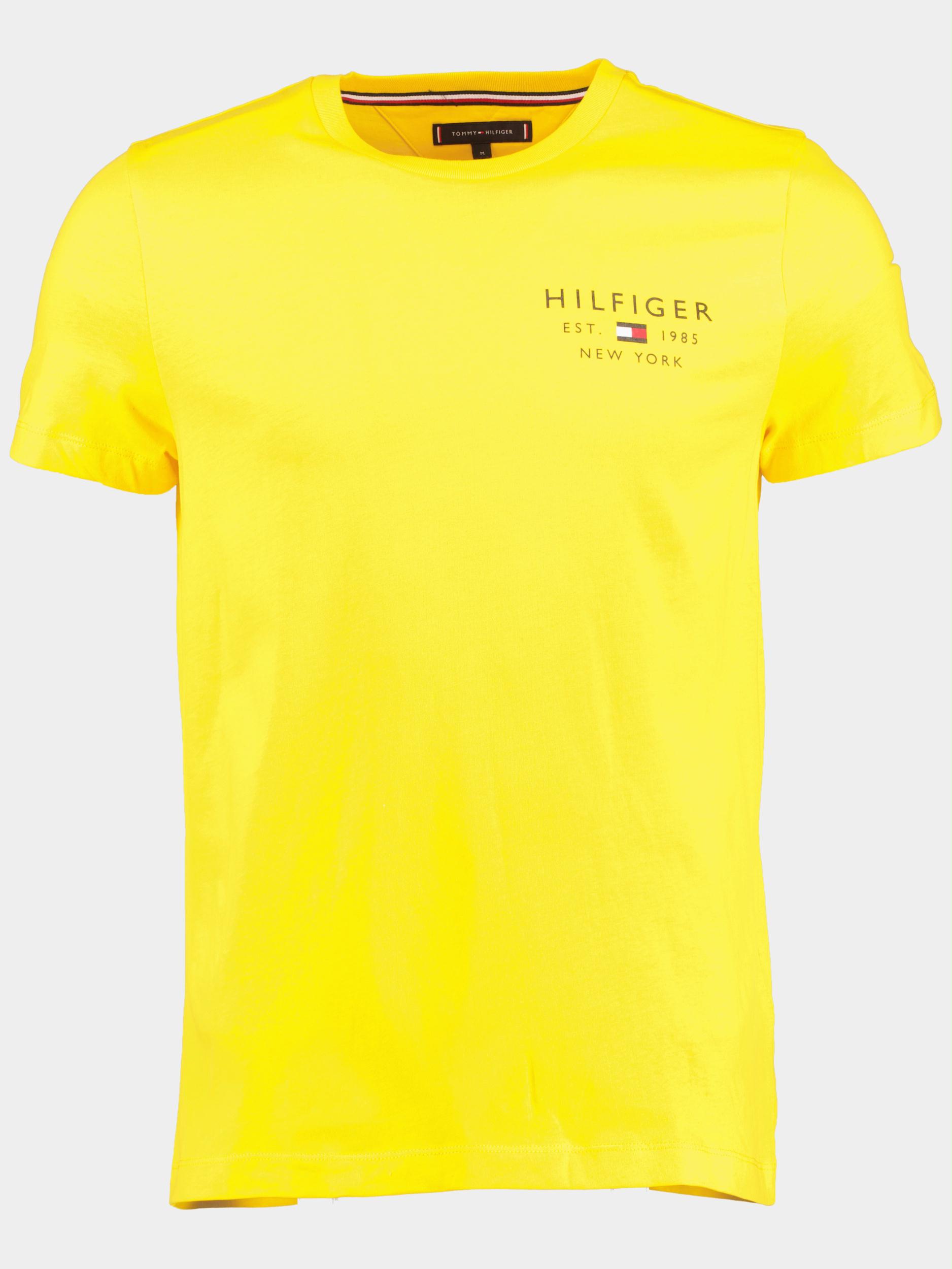 Tommy Hilfiger T-shirt Korte Mouw Geel Brand Love Small Logo | Bos Men Shop