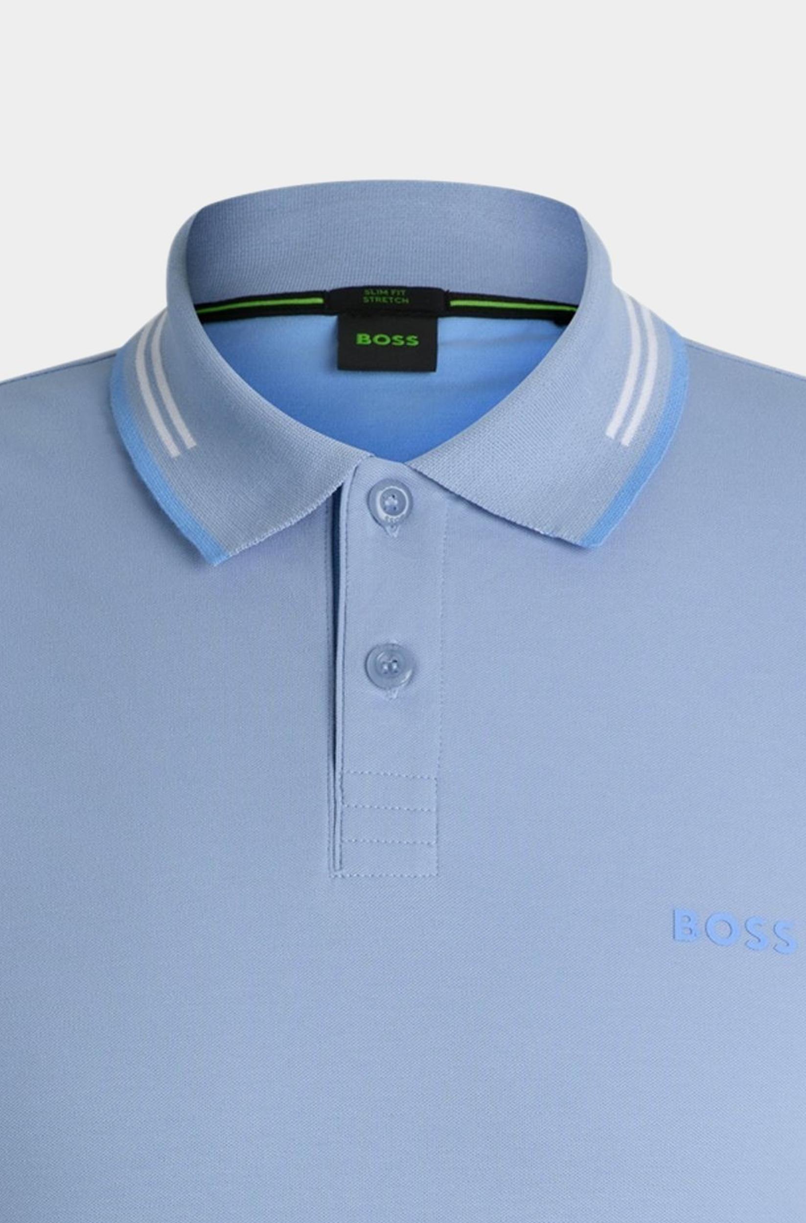 BOSS Green Polo korte mouw Blauw Paul 10255848 01 50506193/498