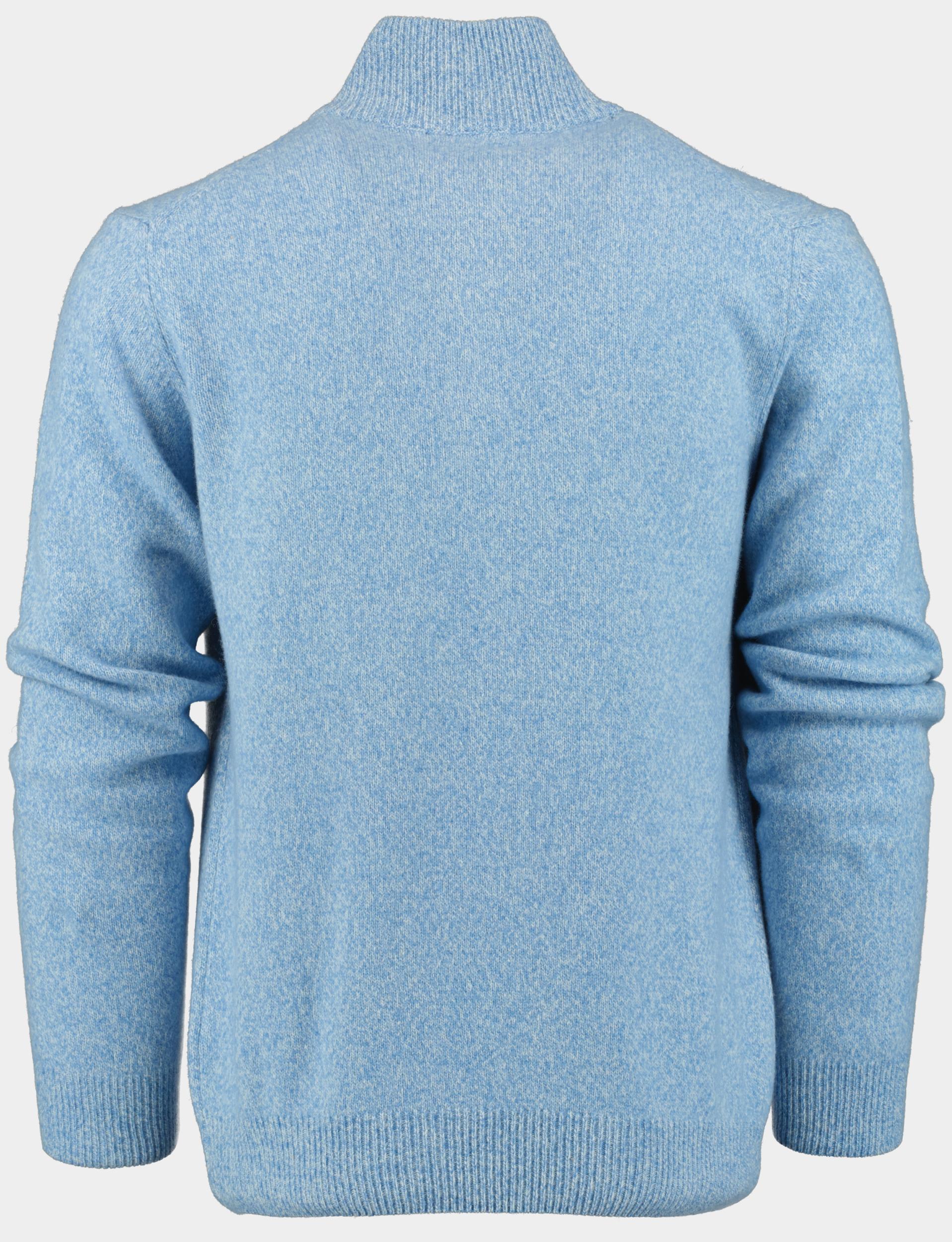 Scotland Blue Half Zip Blauw Nels Wool Mix Half Zip Pullov 24305NE44SB/210 light blue