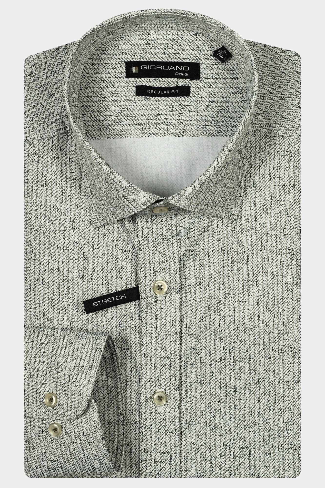 Giordano Casual hemd lange mouw Groen Ivy, LS Button Down Dynamic F 427009/70