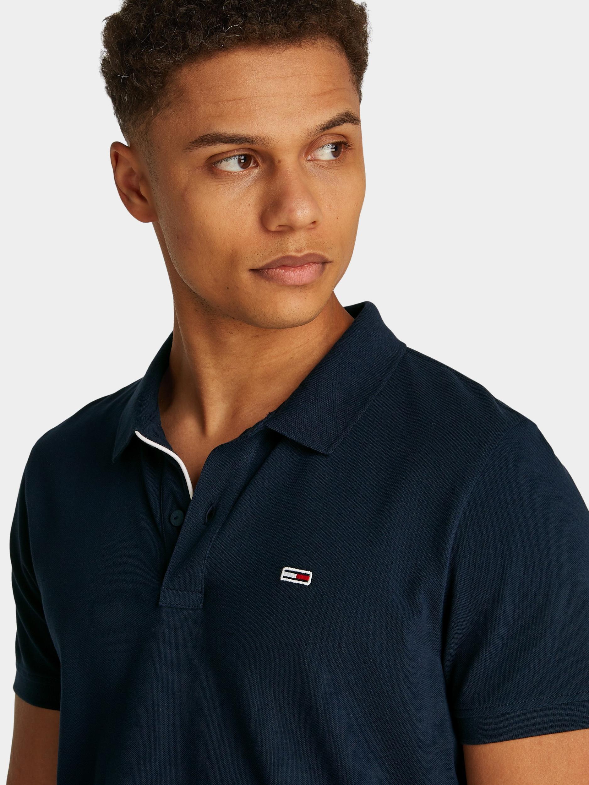 Tommy Jeans Polo korte mouw Blauw TJM SLIM PLACKET POLO EXT DM0DM20676/C1G