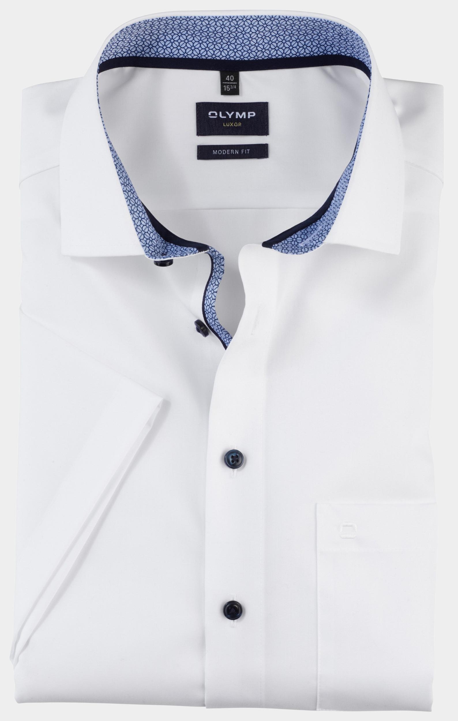 Olymp Business hemd korte mouw Wit 0743/12 Hemden 074312/00