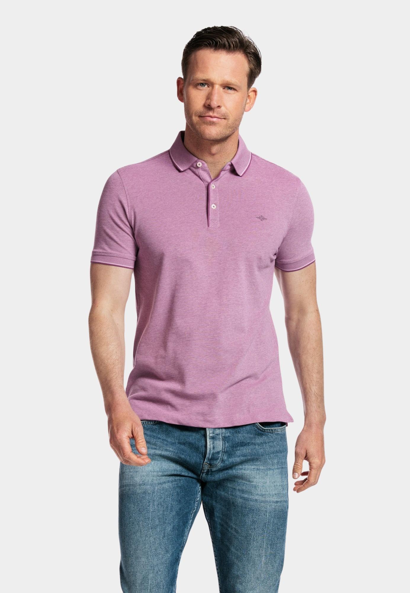 Baileys Polo korte mouw Rood Poloshirt  2-tone oxford Piqu 415287/45