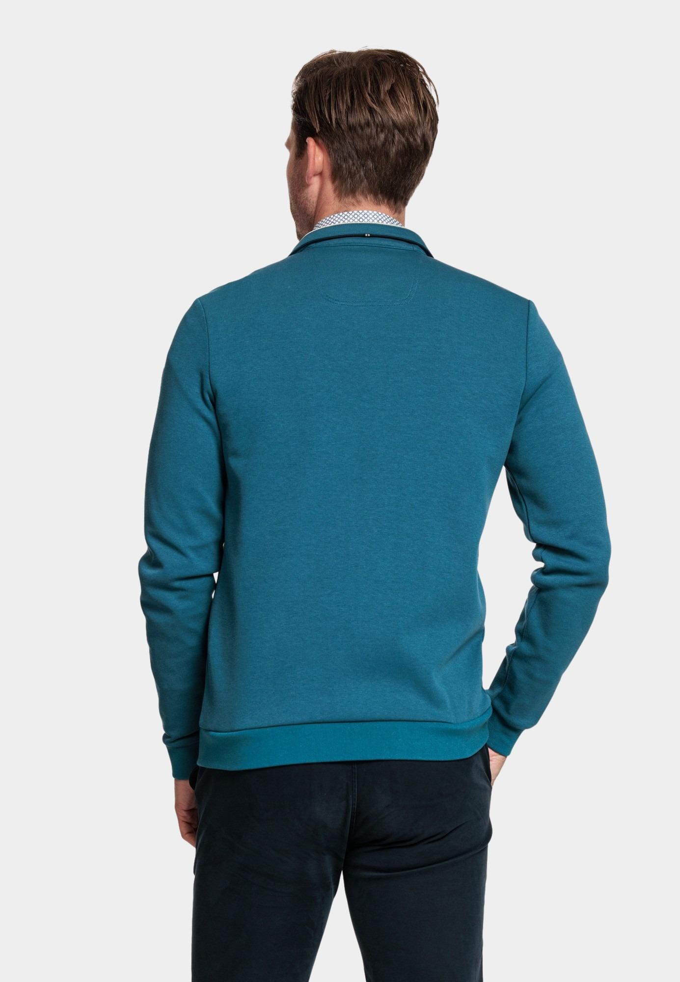 Baileys Vest Blauw Sweat Cardigan Zip  Double fa 322255/65