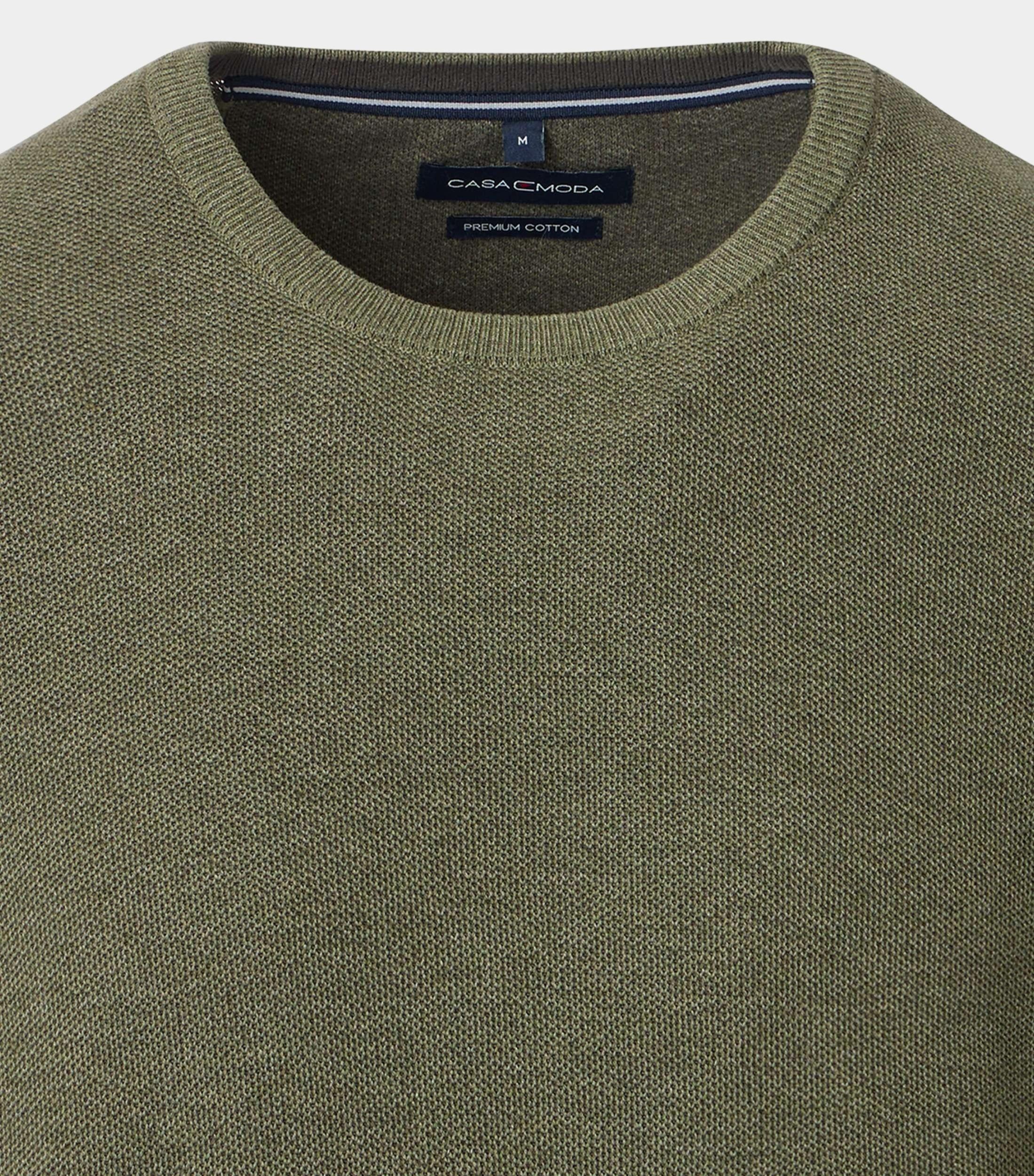 Casamoda Pullover Groen SNOS Pullover O-Neck 413705800/335