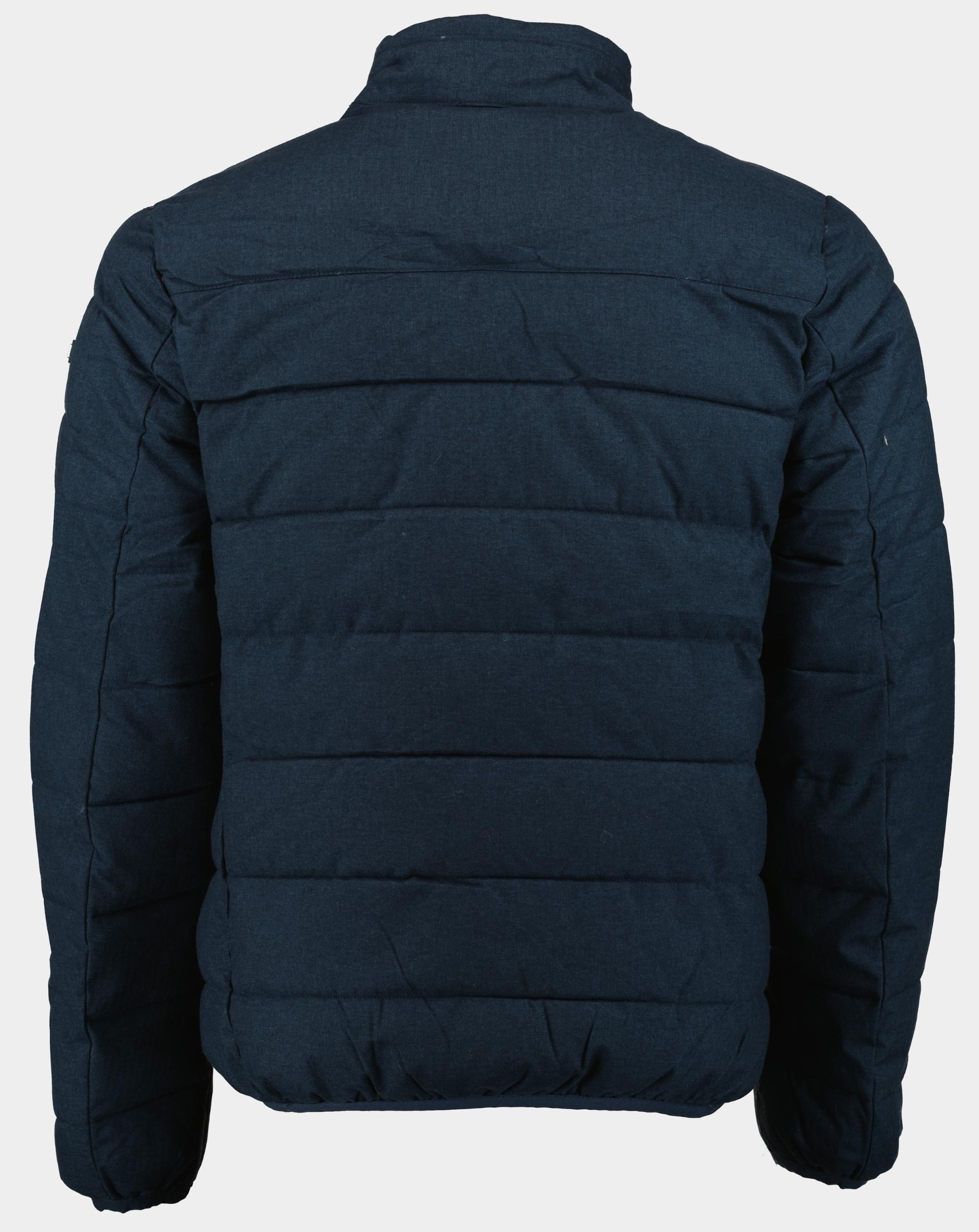 Scotland Blue Winterjack Blauw Jerk Outdoor Jacket Wool Look 24301JE24SB/290 navy