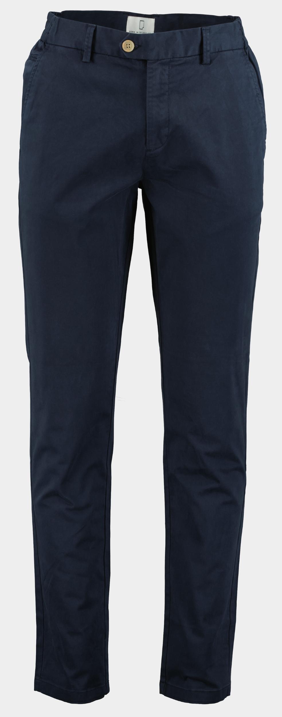 Born With Appetite Katoenen Broek Blauw Ednar Cotton Chino 24304ED03/290 navy