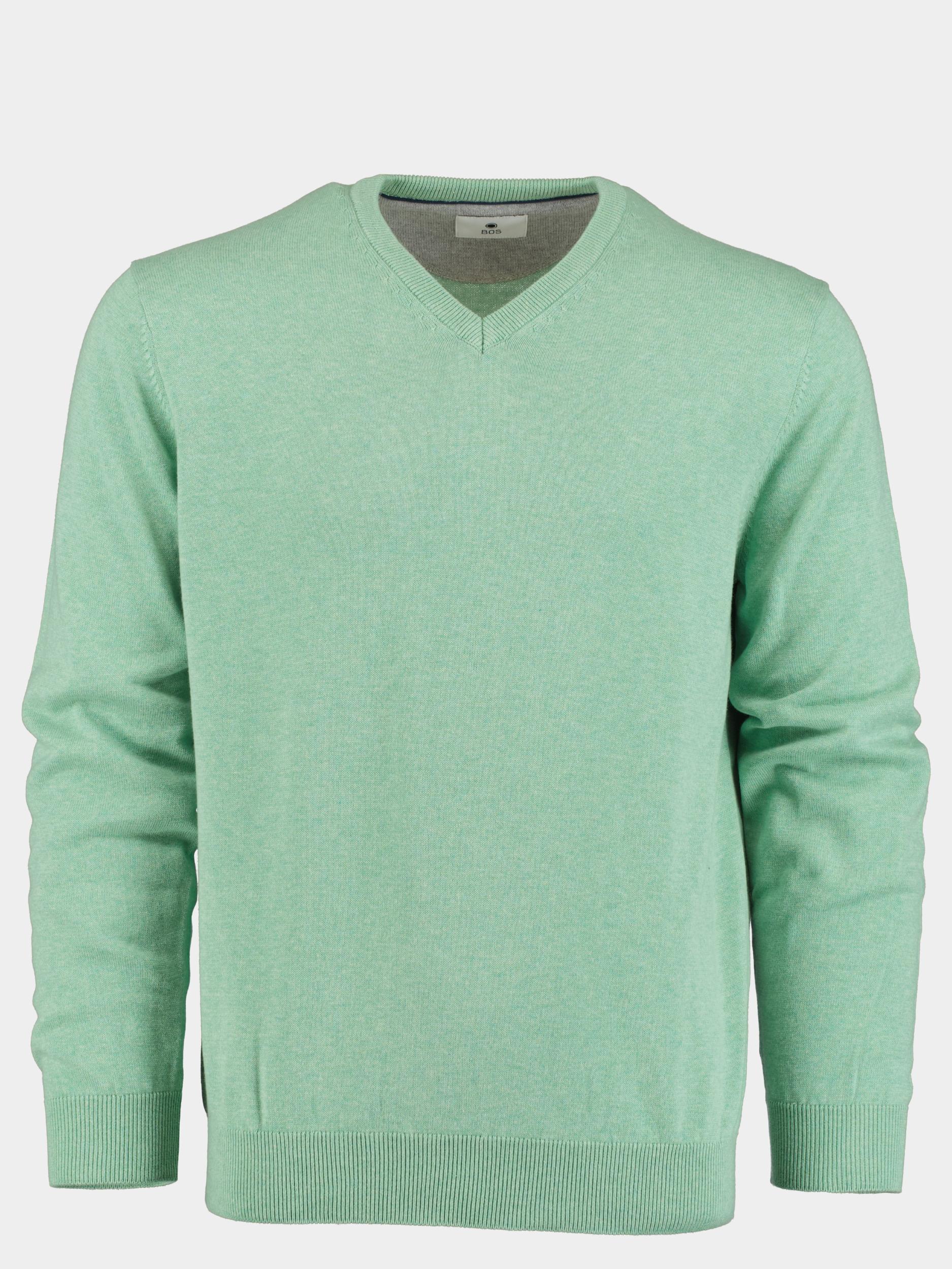 Bos Pullover Groen Cotton Regular Fit 418100CCT-13/725