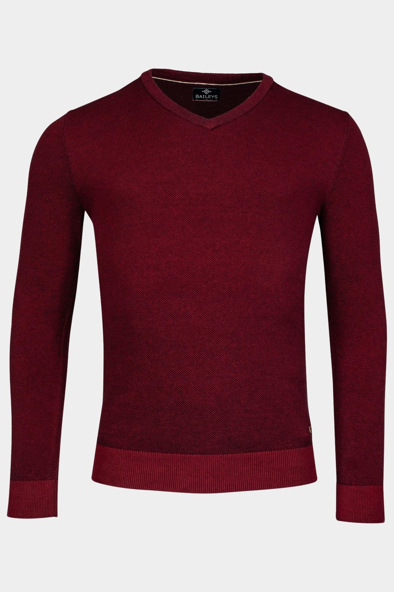 Baileys Pullover Rood V-Neck Pullover  12gg, Plated 328110/30