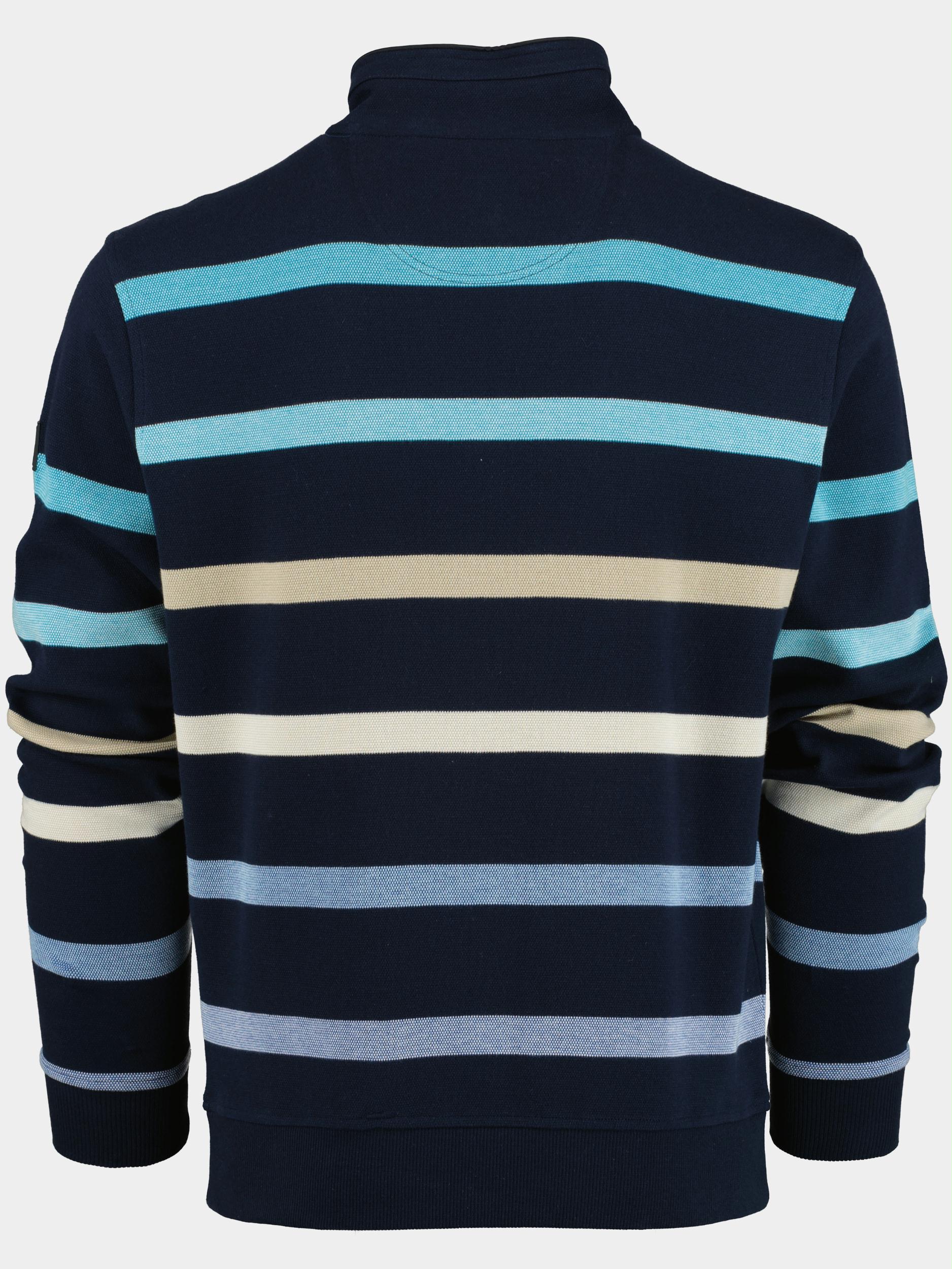 Baileys Sweater Blauw Sweater 1/2 zip 313100/76