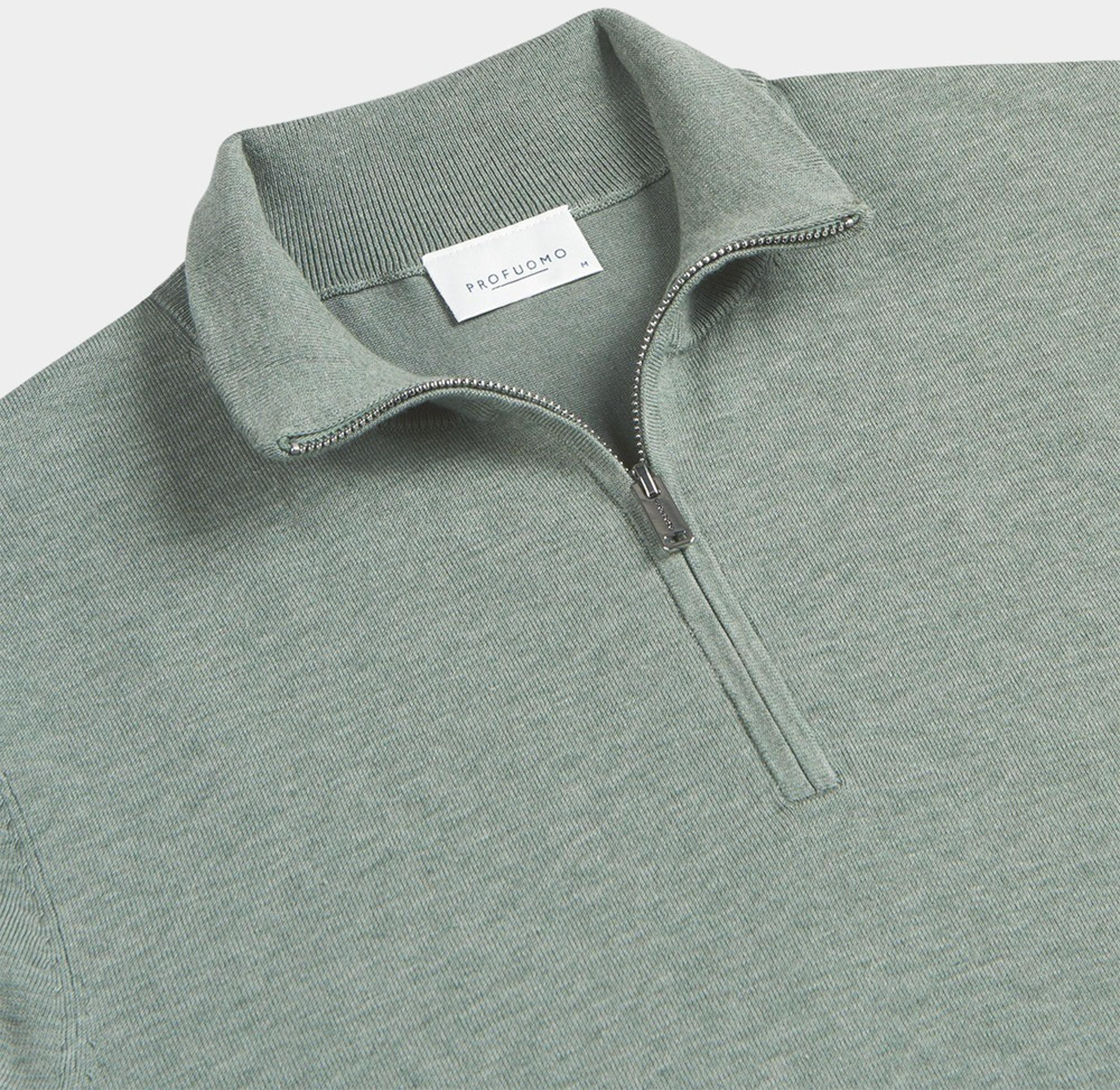 Profuomo Half Zip Groen  PPWJ10007E/Z