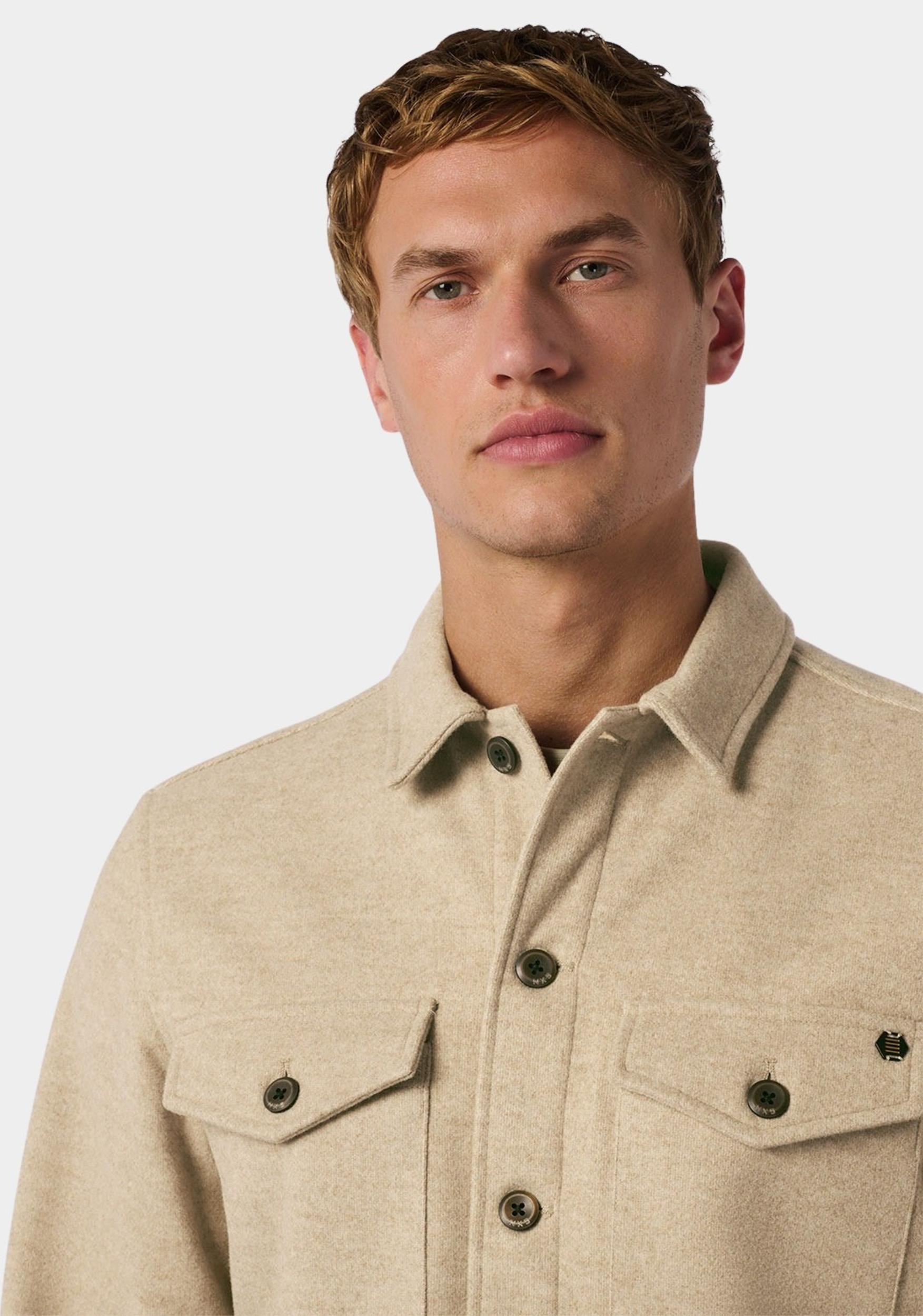 No Excess Casual hemd lange mouw Groen Overshirt Button Closure Mela 25510903/043