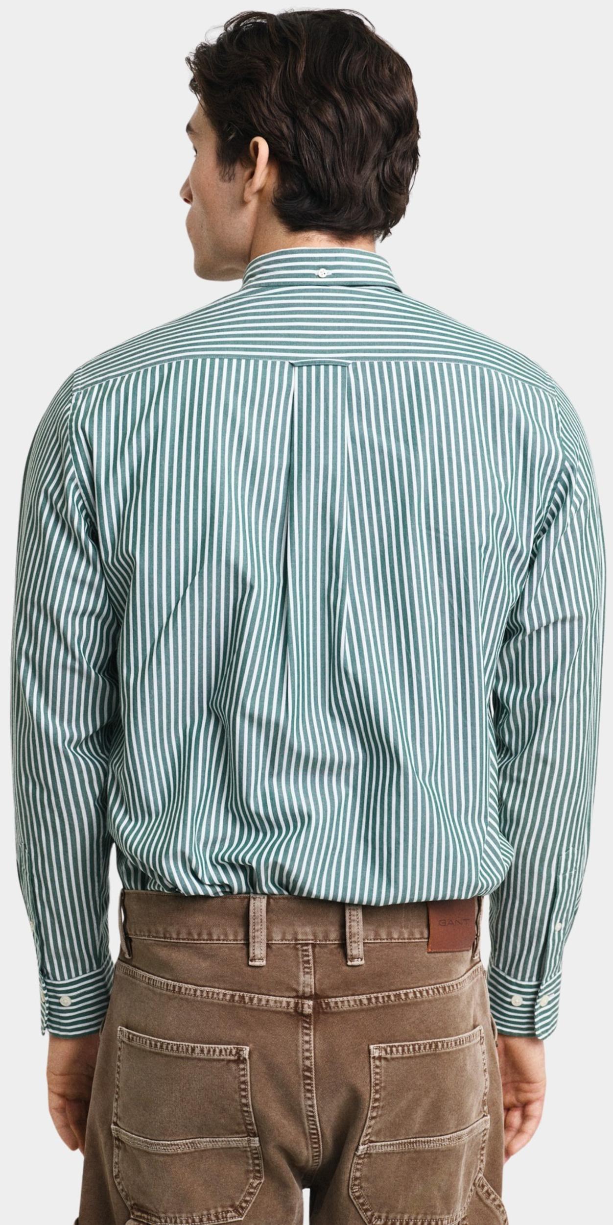 Gant Casual hemd lange mouw Groen REG CLASSIC POPLIN STRIPE SHI 3000130/373