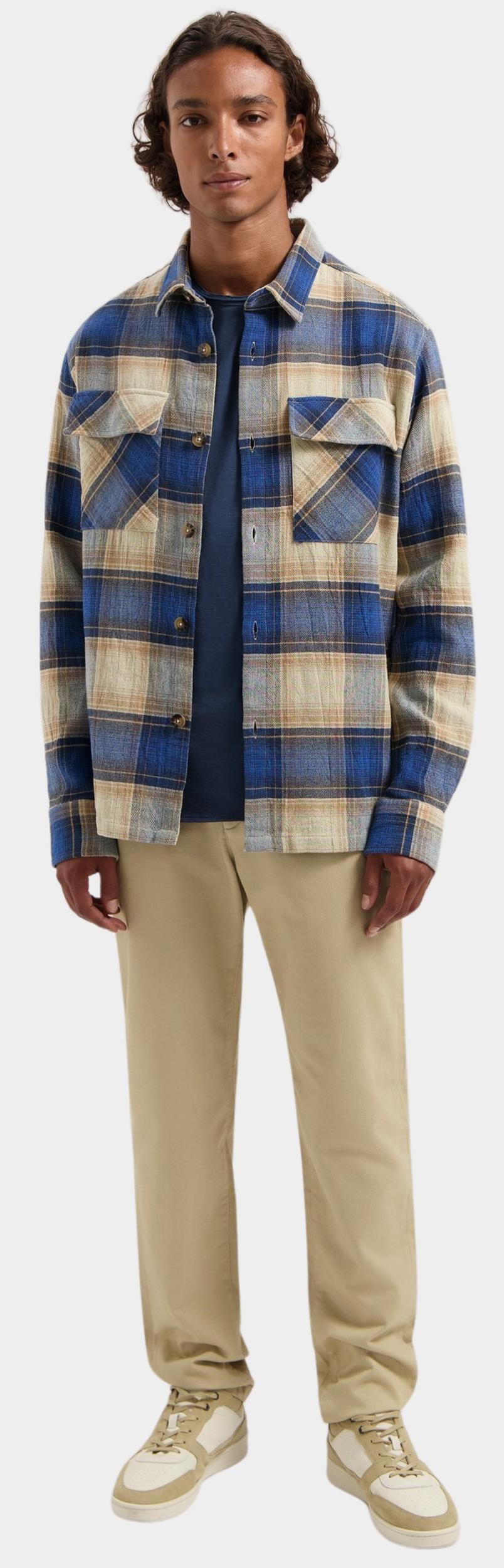 Dstrezzed Casual hemd lange mouw Blauw Corey Overshirt 303758-AW24/697