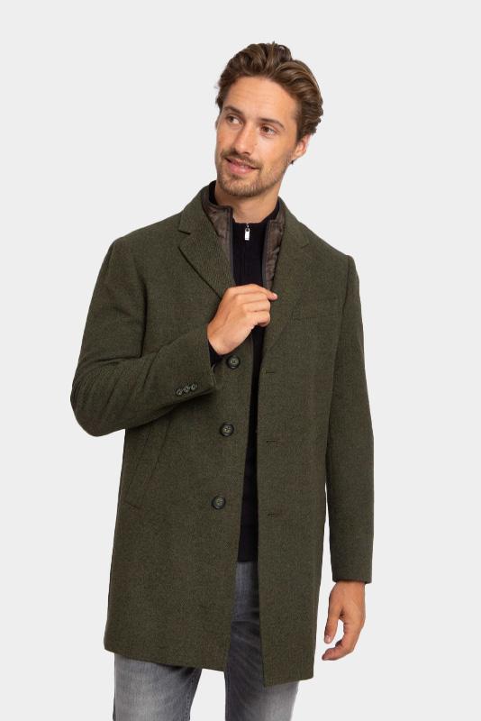 Suitable Wollen Jas Groen Twill coat NK-5227NSH/73971