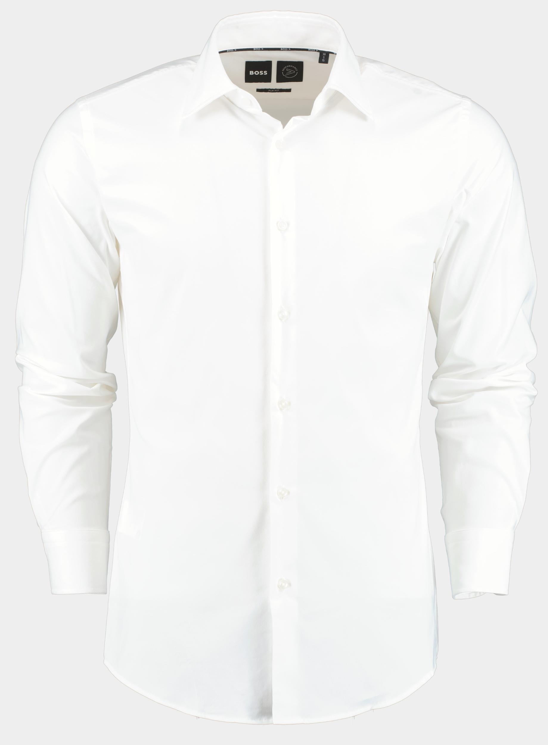 BOSS Black Business hemd lange mouw Wit P-HANK-kent-C1-222 10241343 0 50503356/100