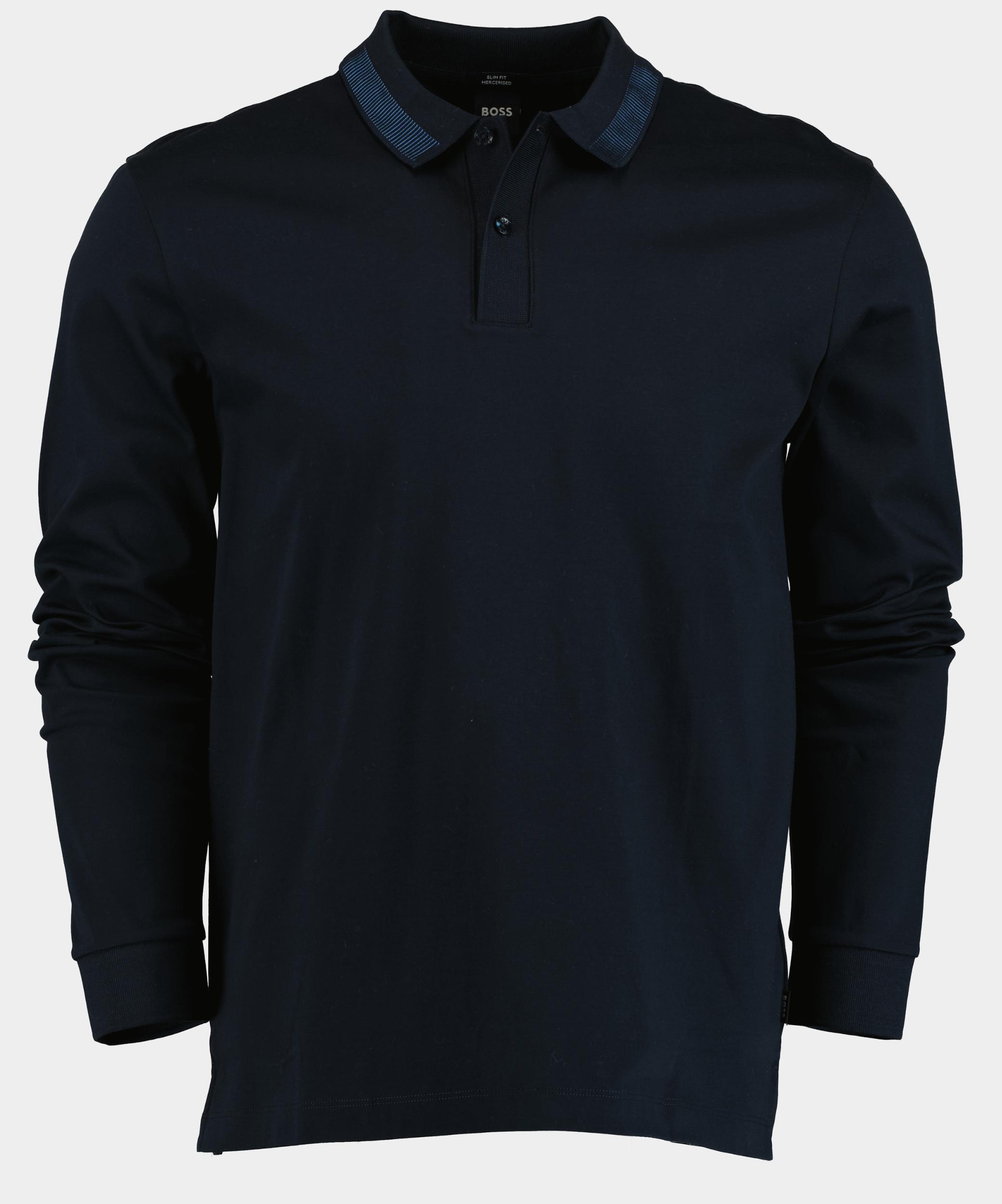 BOSS Black Polo korte mouw Blauw H-Pleins 199 10269639 01 50531787/404