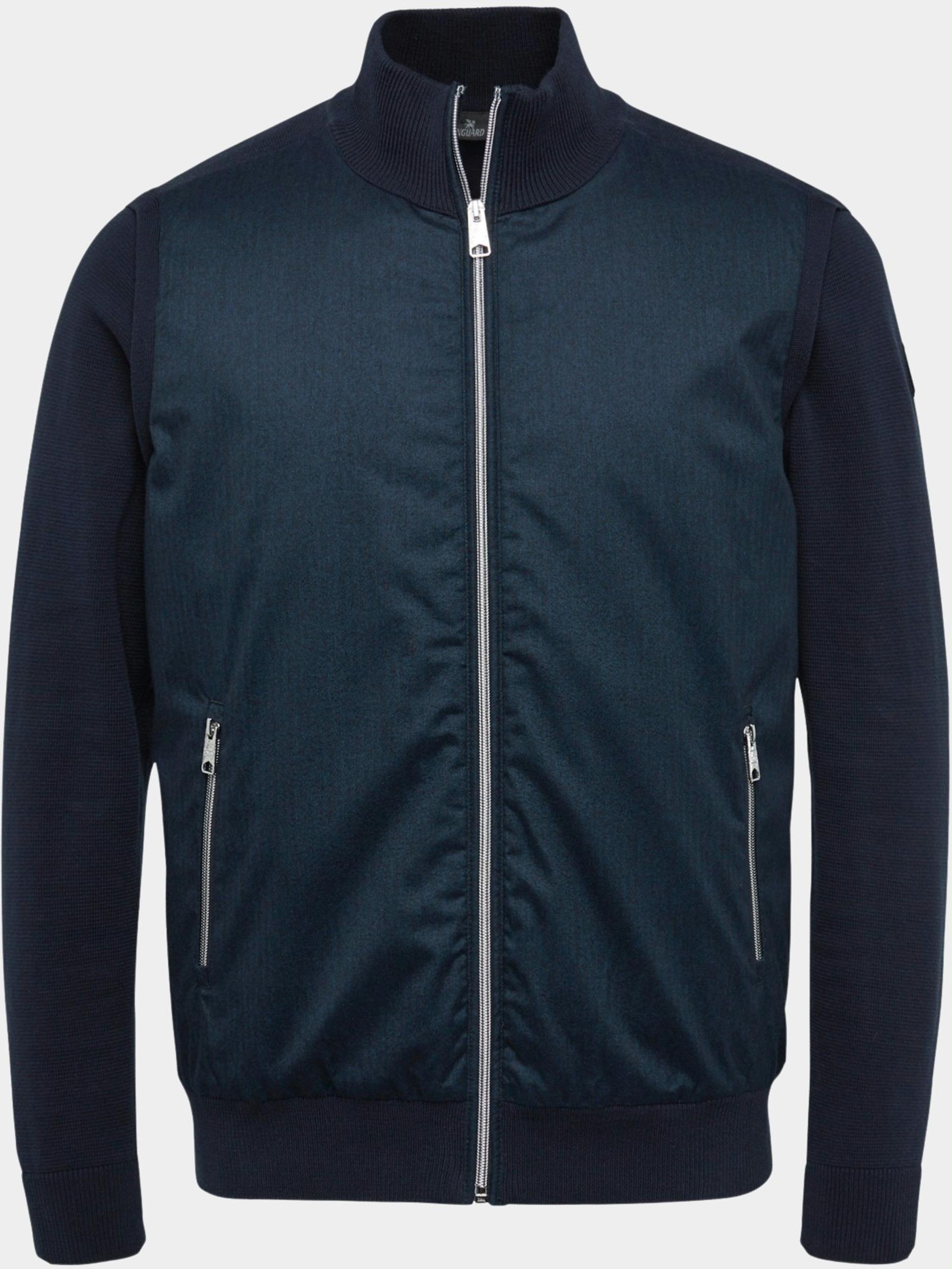 het doel Rijp zich zorgen maken Vanguard Vest Blauw Zip Jacket Cotton VKC2210336/5073 | Bos Men Shop