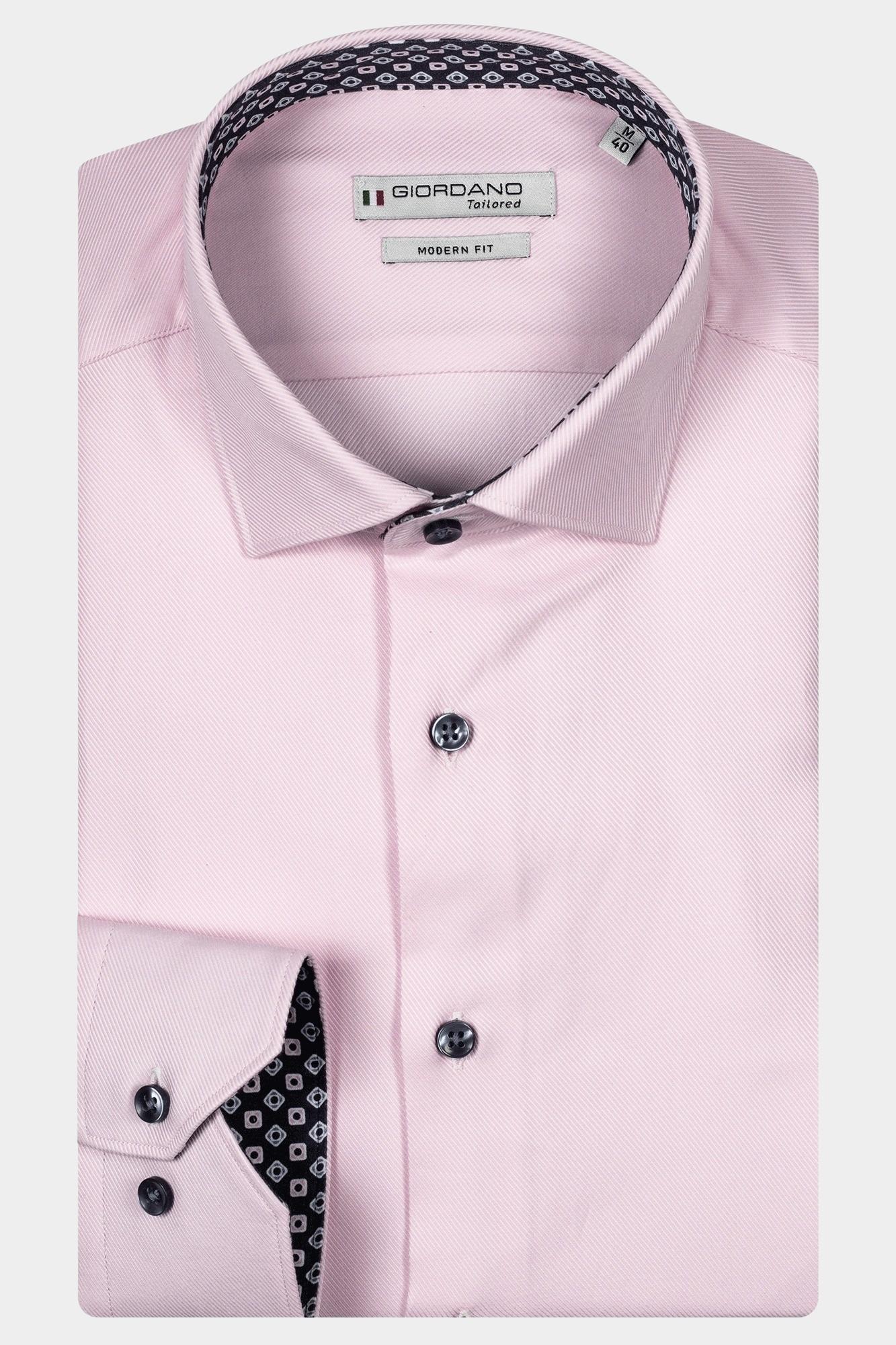 Giordano Casual hemd lange mouw Roze Maggiore, LS Semi Cutaway Bol 427884/51