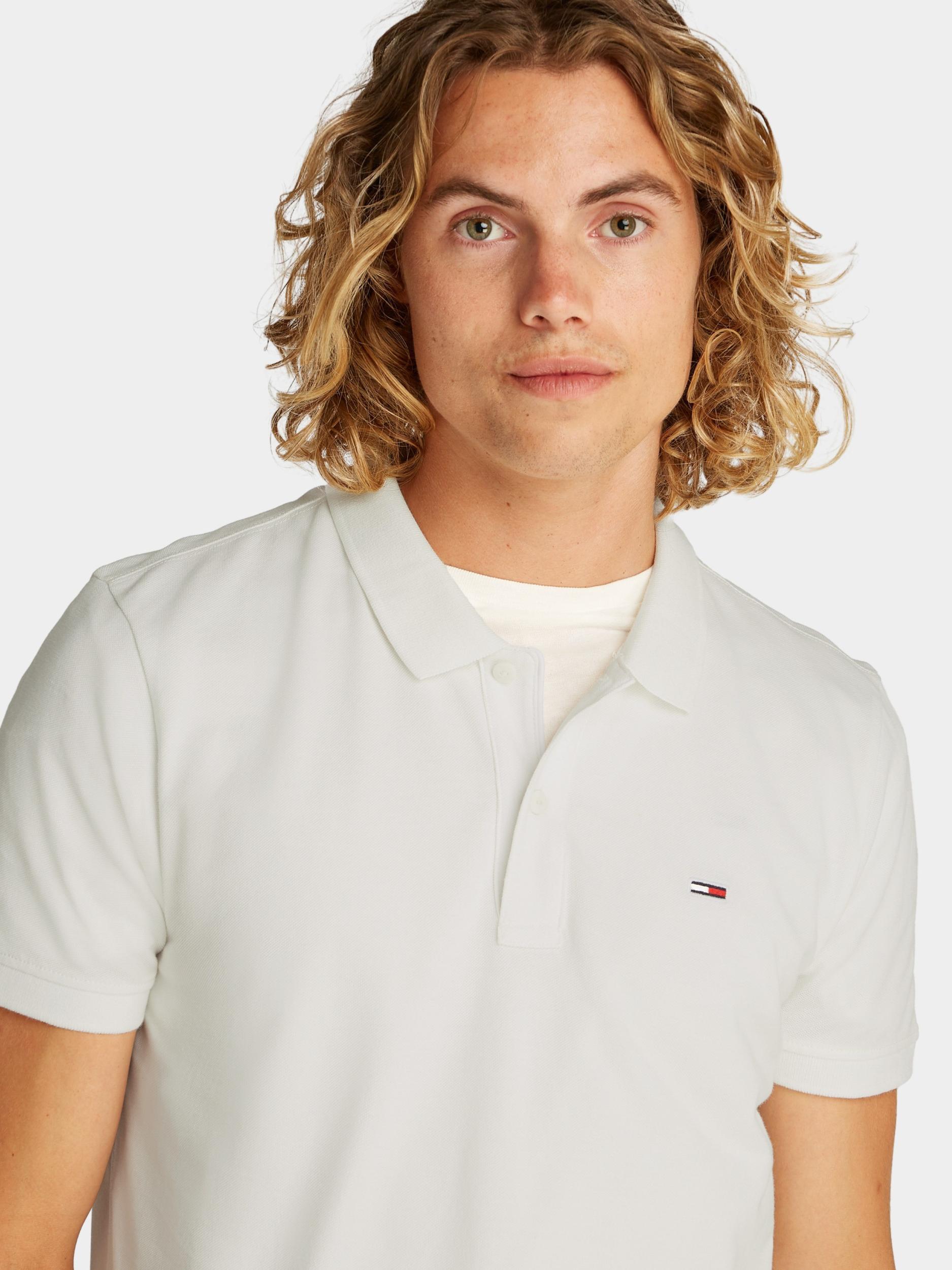 Tommy Jeans Polo korte mouw Wit TJM SLIM PLACKET POLO EXT DM0DM20676/YBL