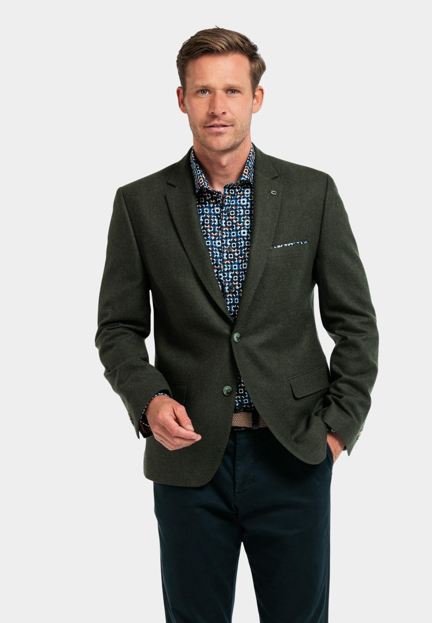 Giordano Blazer Groen Blazer Robert Wool Mix 422610/75