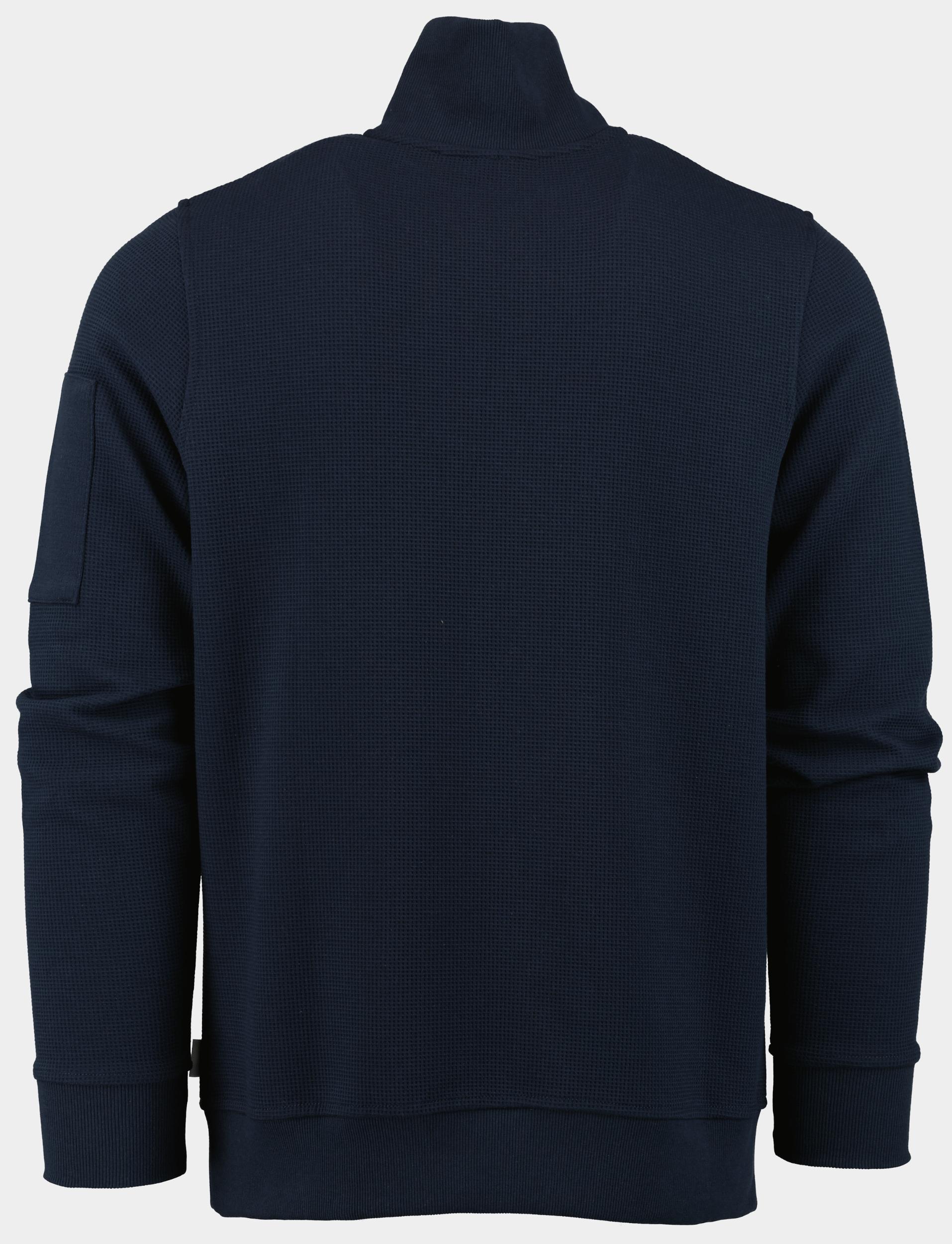 Supply & Co. Pullover Blauw Halvar Waffle Halfzip 24312HA73/290 navy