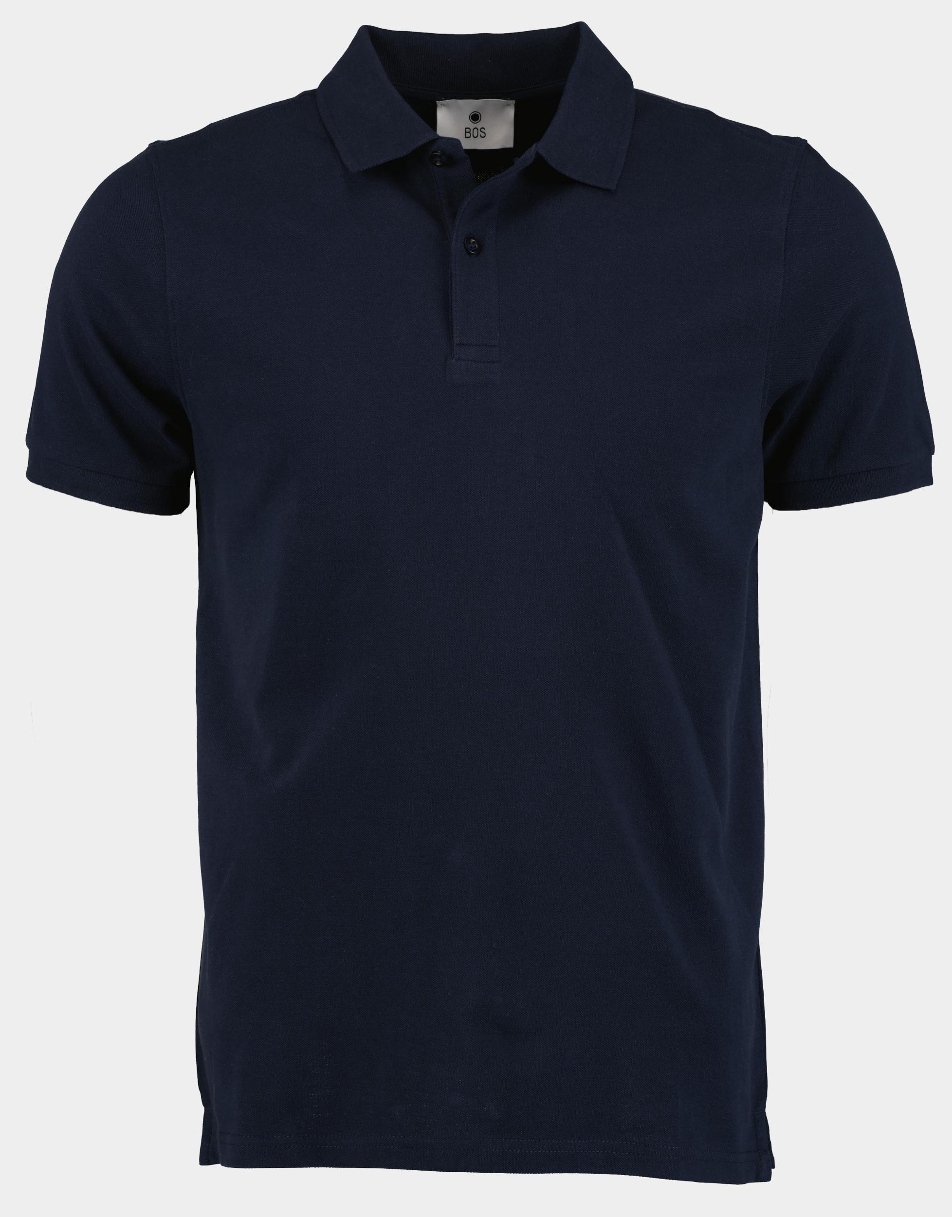 Bos Polo korte mouw Blauw Polo Slim Fit 2200900/220