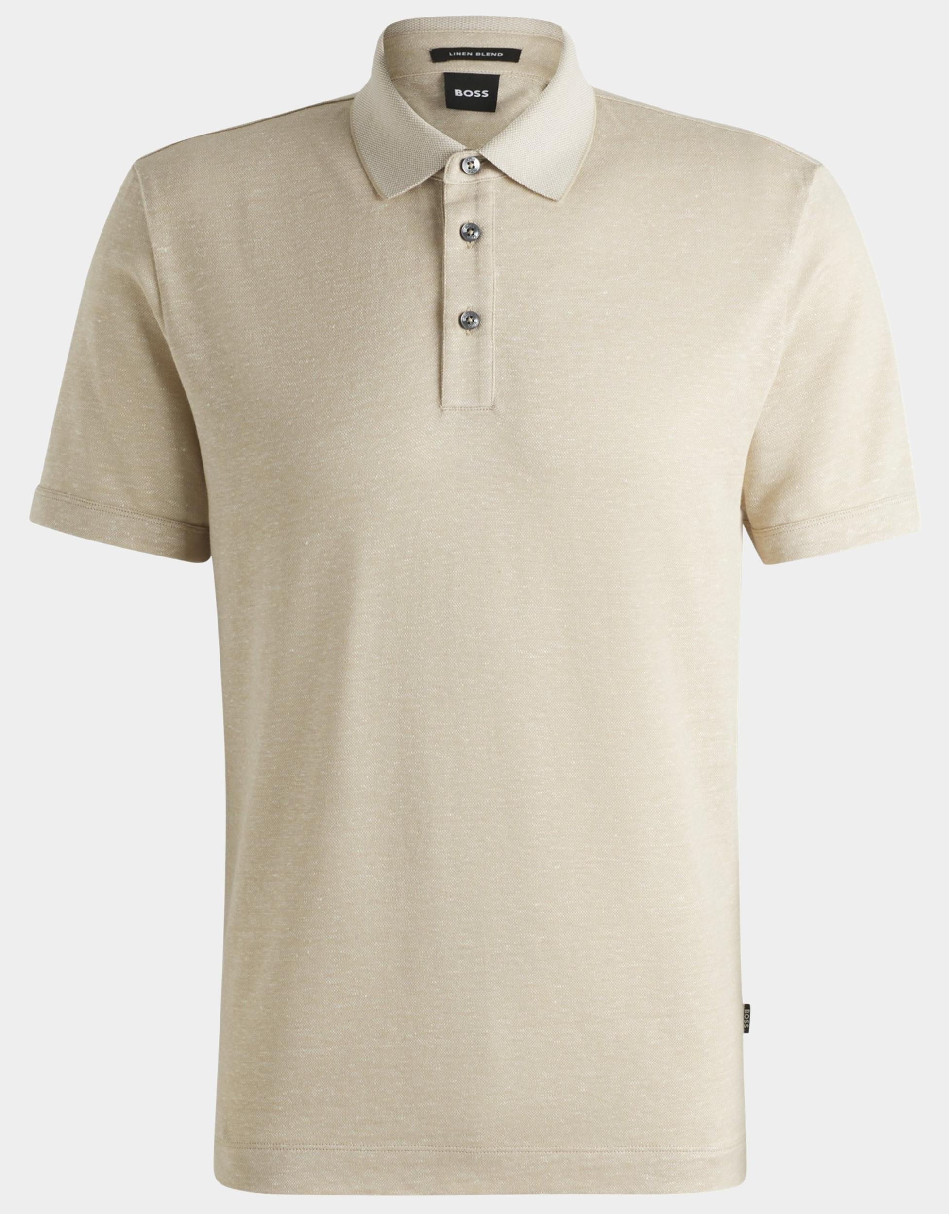 BOSS Black Polo korte mouw Beige H-Press 28 10271433 01 50537501/275