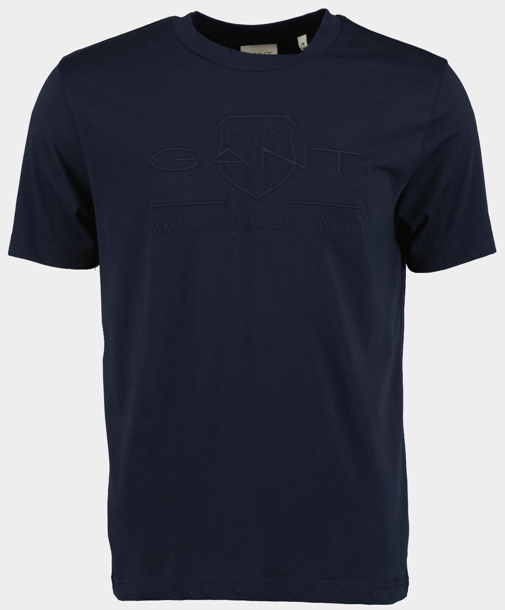 Gant T-shirt korte mouw Blauw Tonal Archive Shield T-shirt 2003140/433