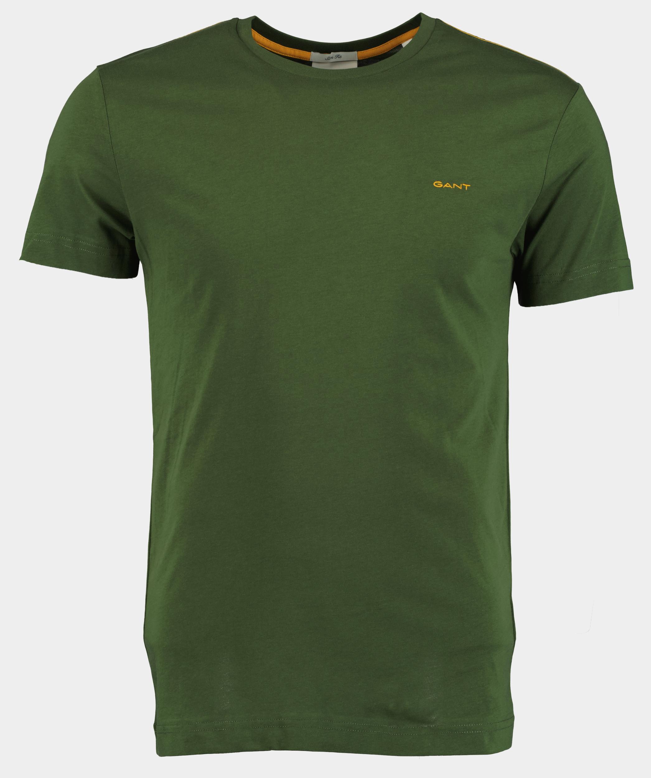 Gant T-shirt korte mouw Groen Contrast Logo SS T-shirt 2013032/313