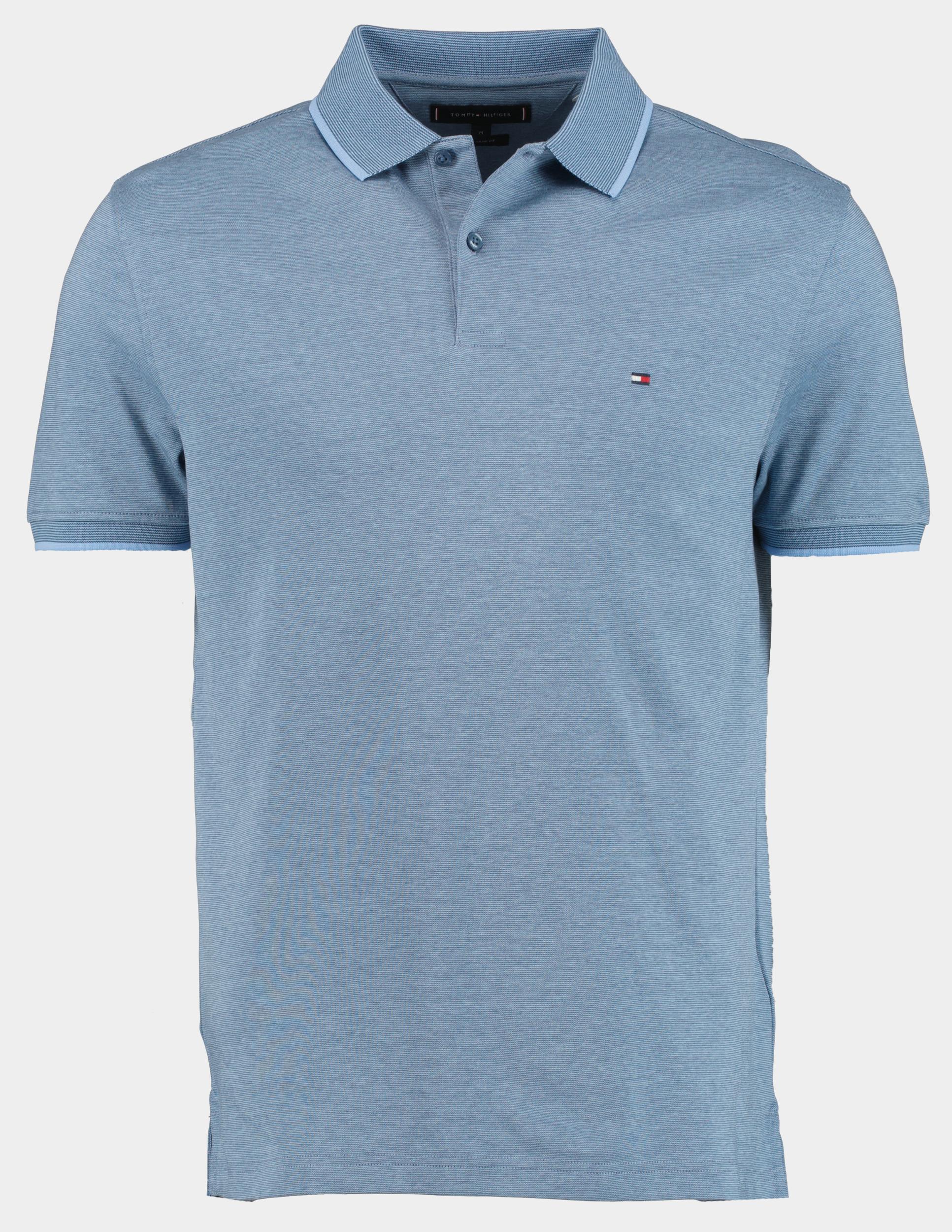 Tommy Hilfiger Polo korte mouw Blauw Two Tone Interlock Reg Polo MW0MW35596/0GY