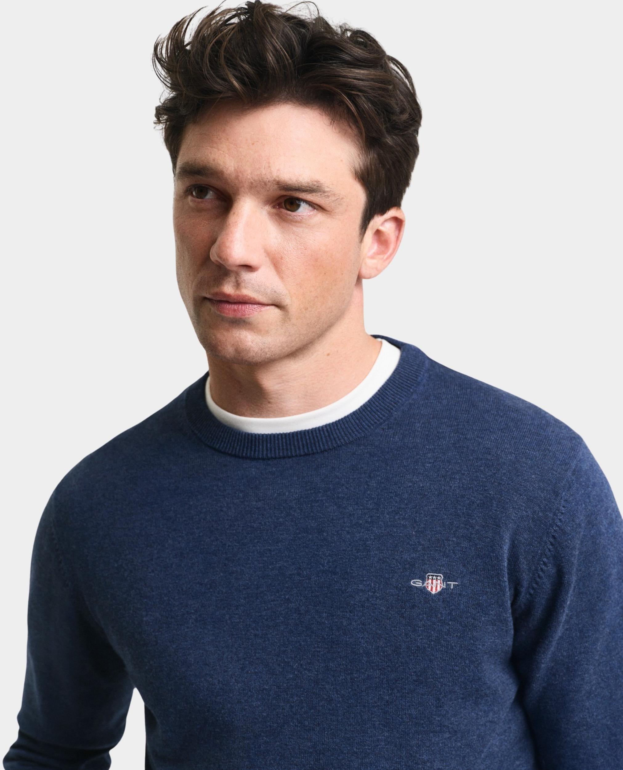 Gant Pullover Blauw CLASSIC COTTON C-NECK 8030561/902