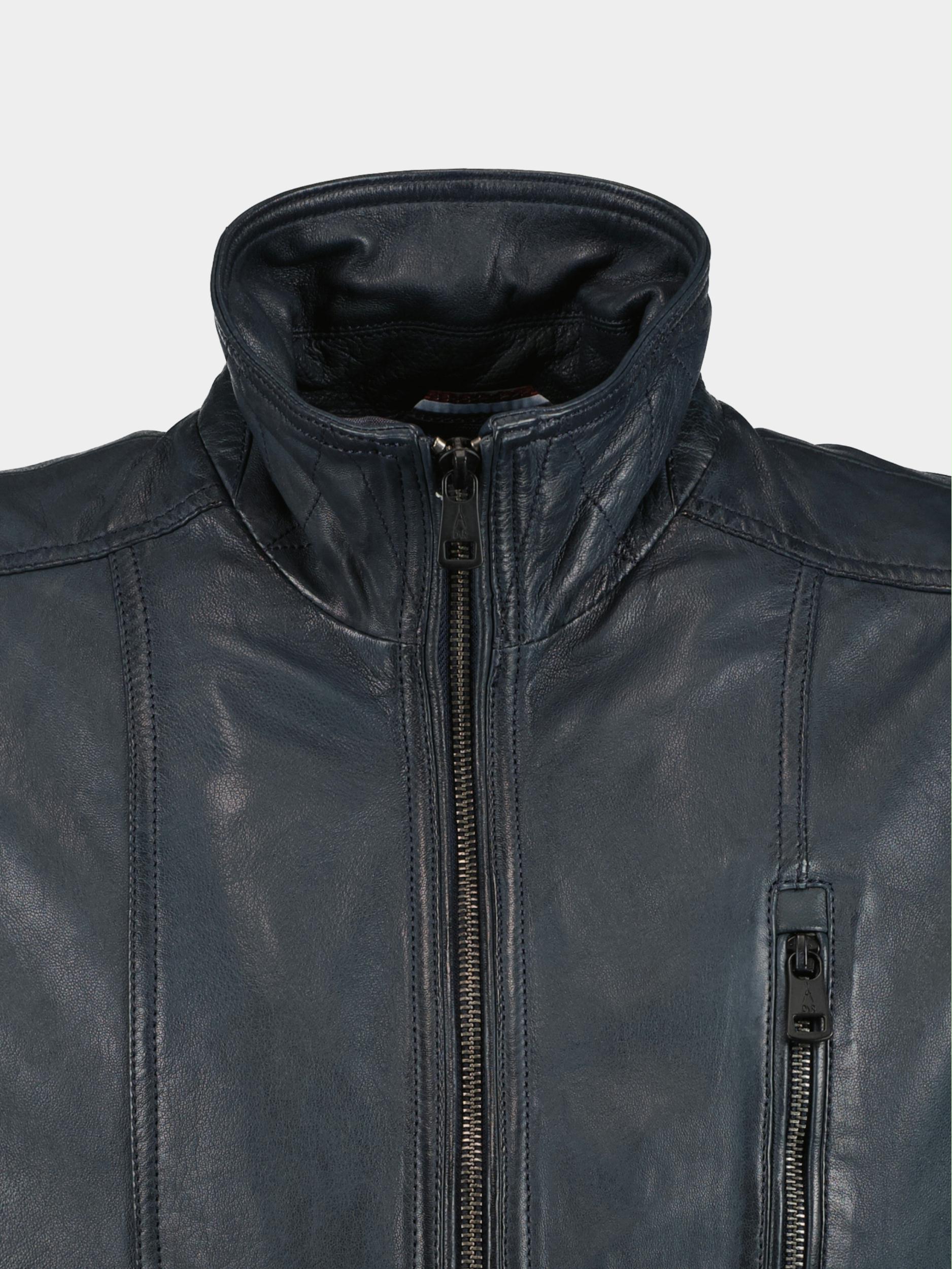 Donders 1860 Lederen jack Blauw Leather Jacket 52349/799